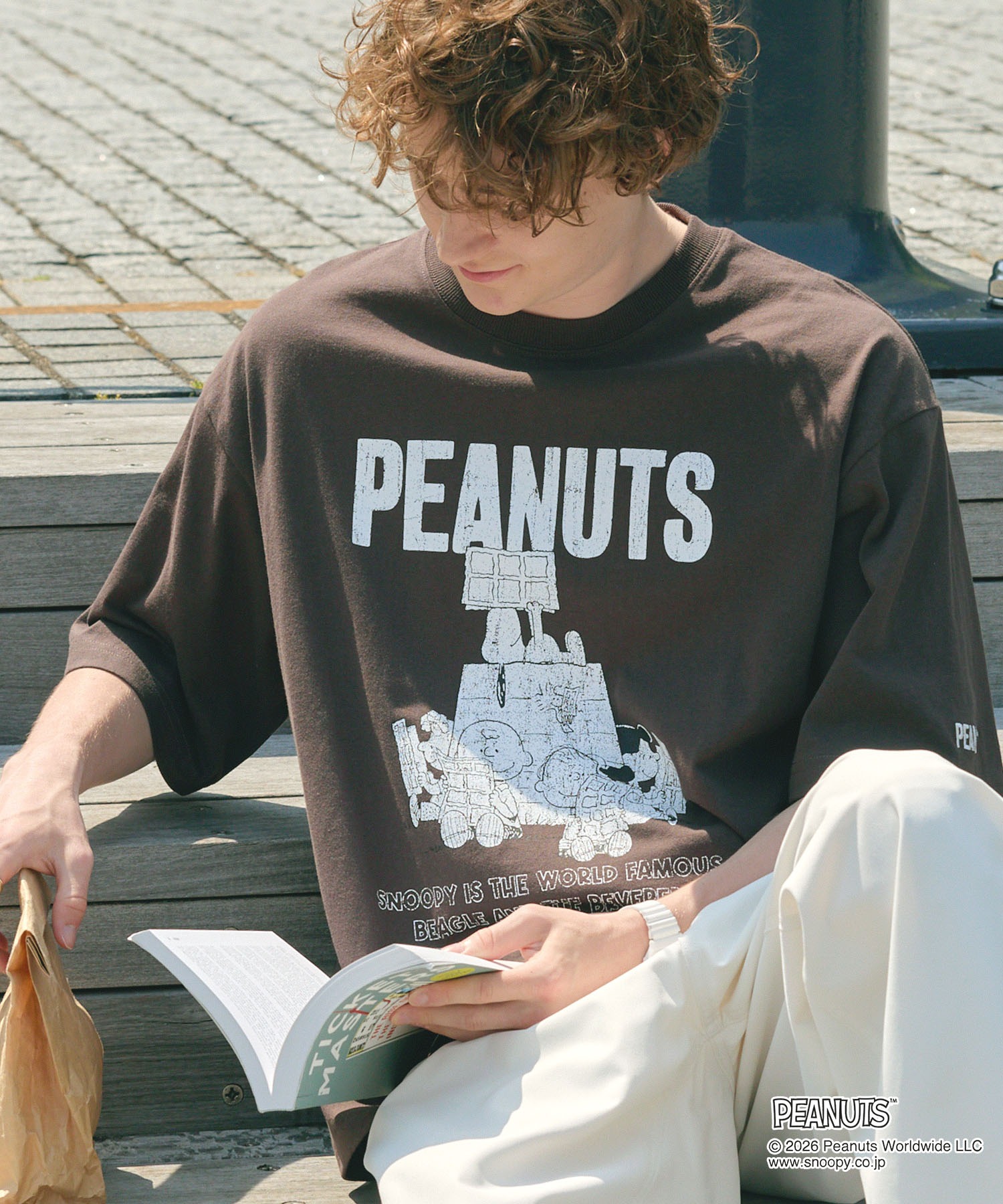 HECT】PEANUTS College Logo S/S Tee / PEANUTS別注 カレッジロゴ