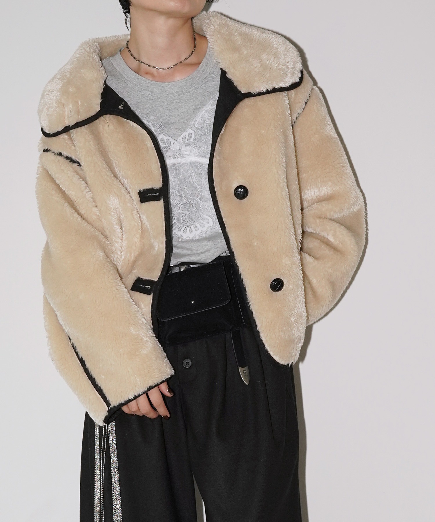 パイピングボアジャケット chw26a100-ファッション通販サイト-chuclla