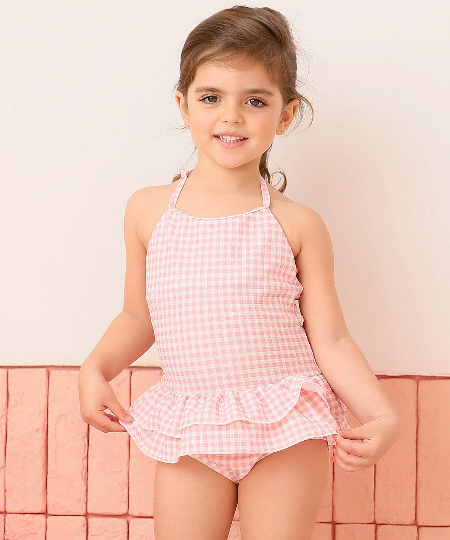 ホルターネック フリルワンピース水着 Reshad Edu Af