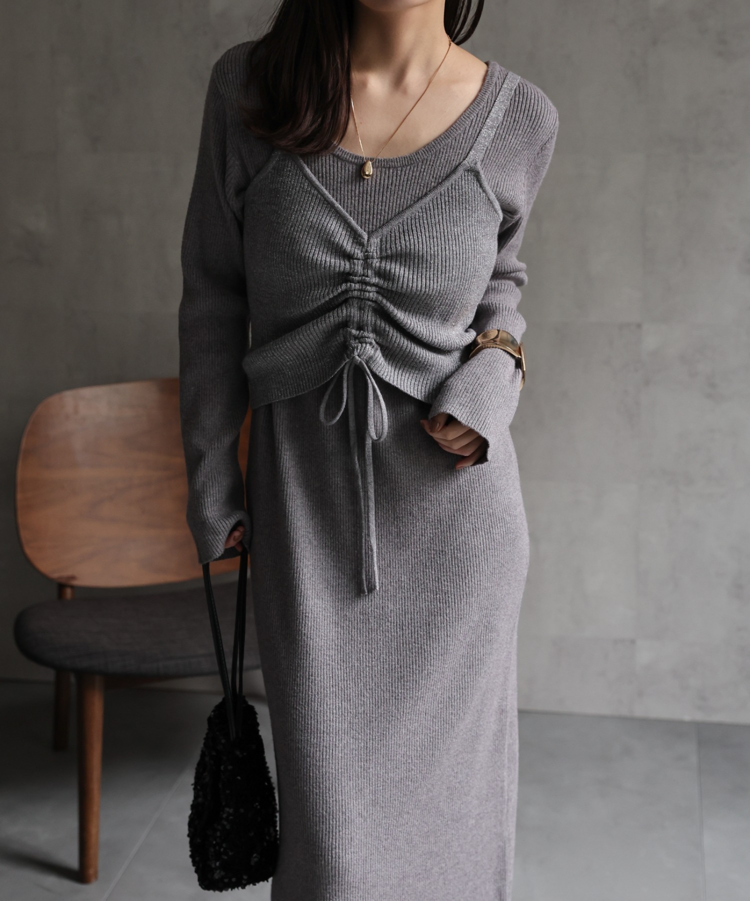 model：156cm 着用サイズ：FREE