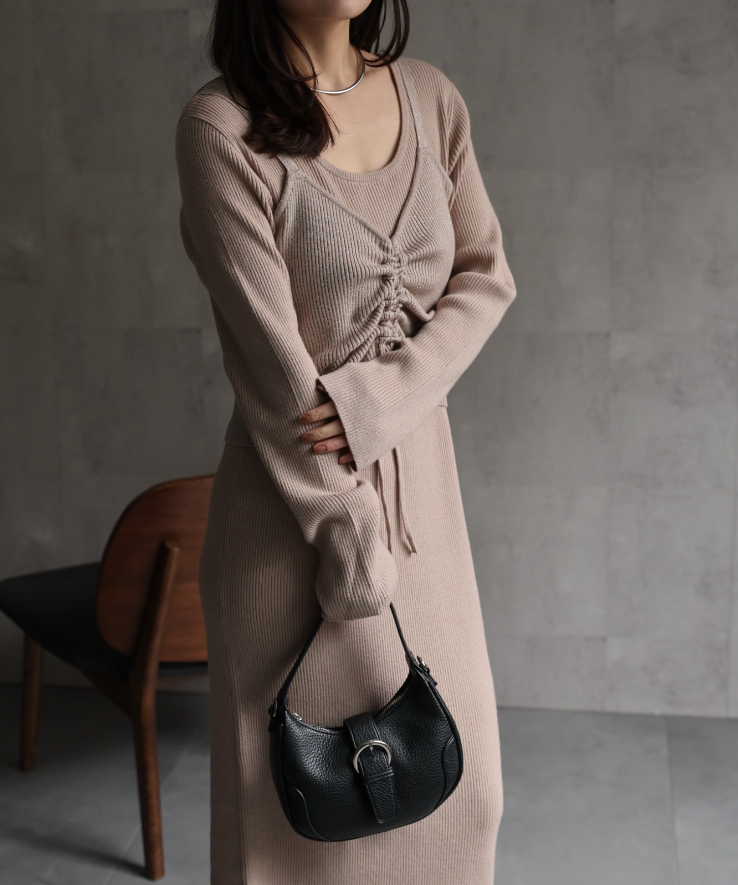 model：156cm 着用サイズ：FREE