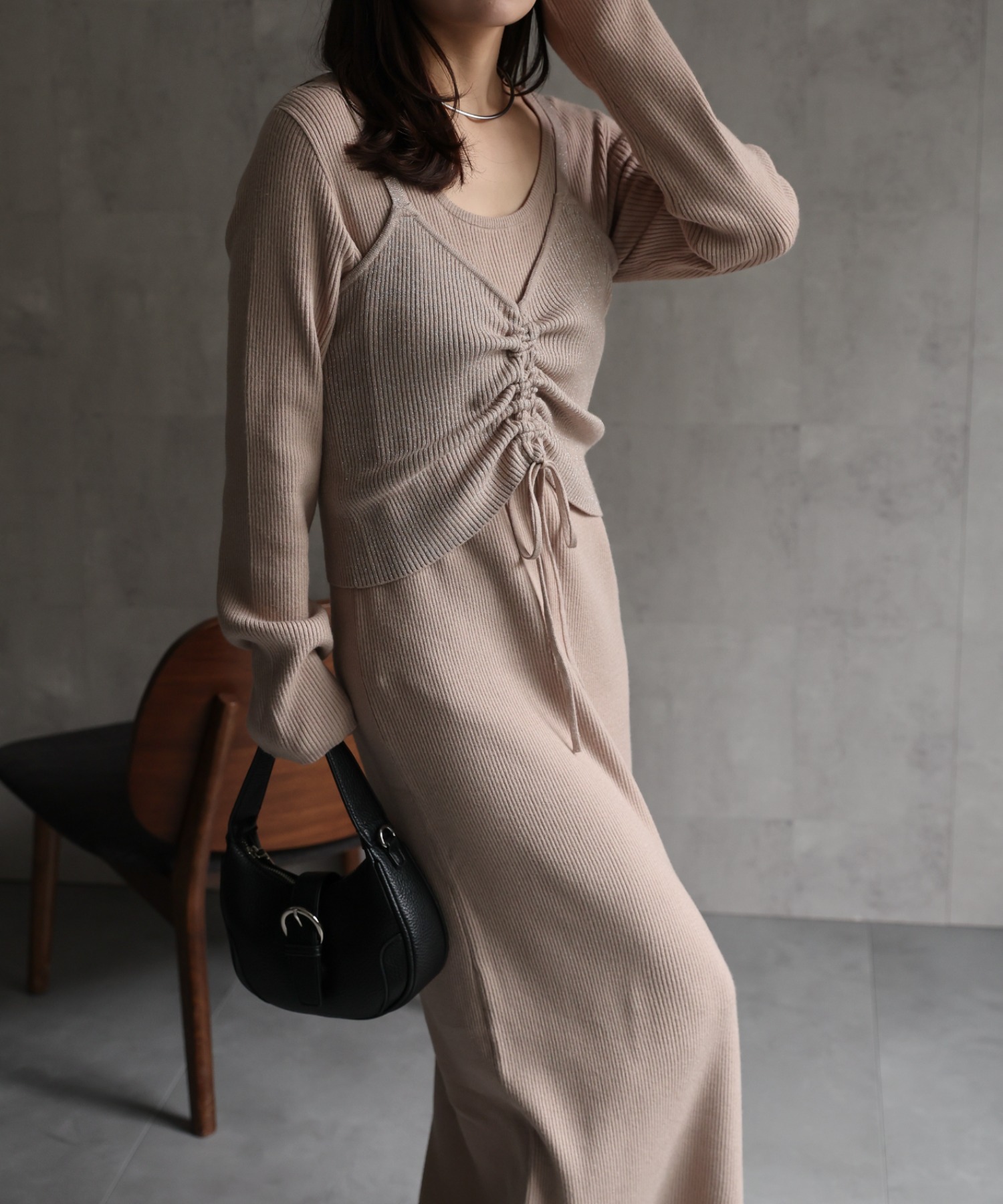 model：156cm 着用サイズ：FREE