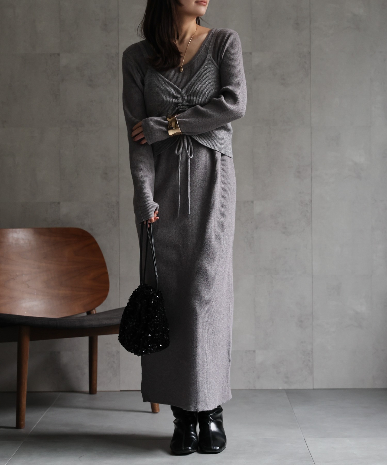 model：156cm 着用サイズ：FREE