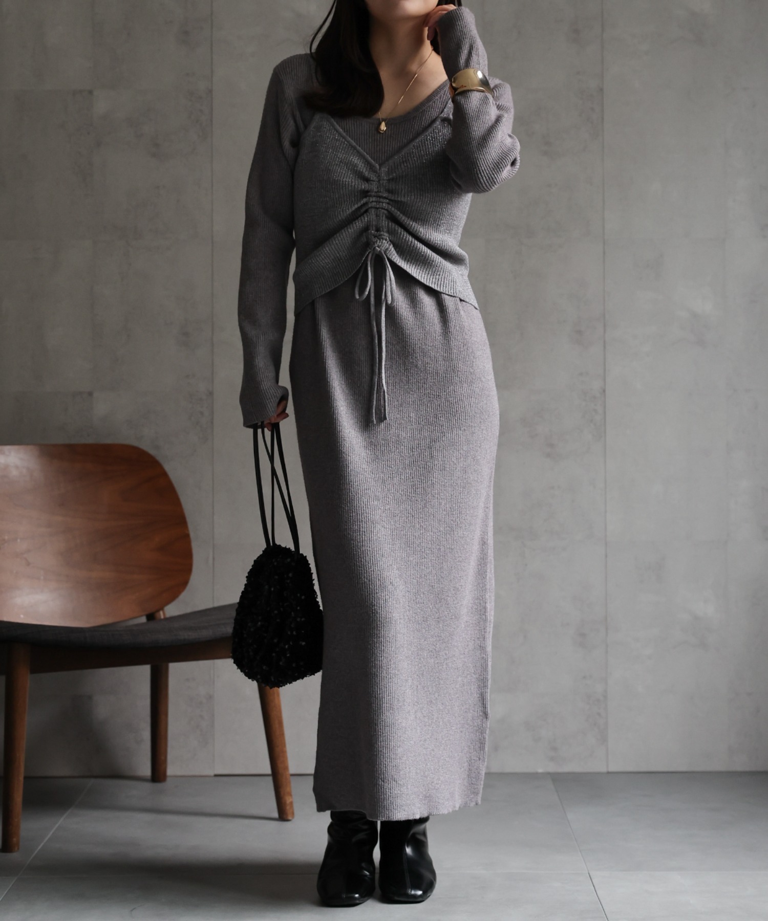 model：156cm 着用サイズ：FREE