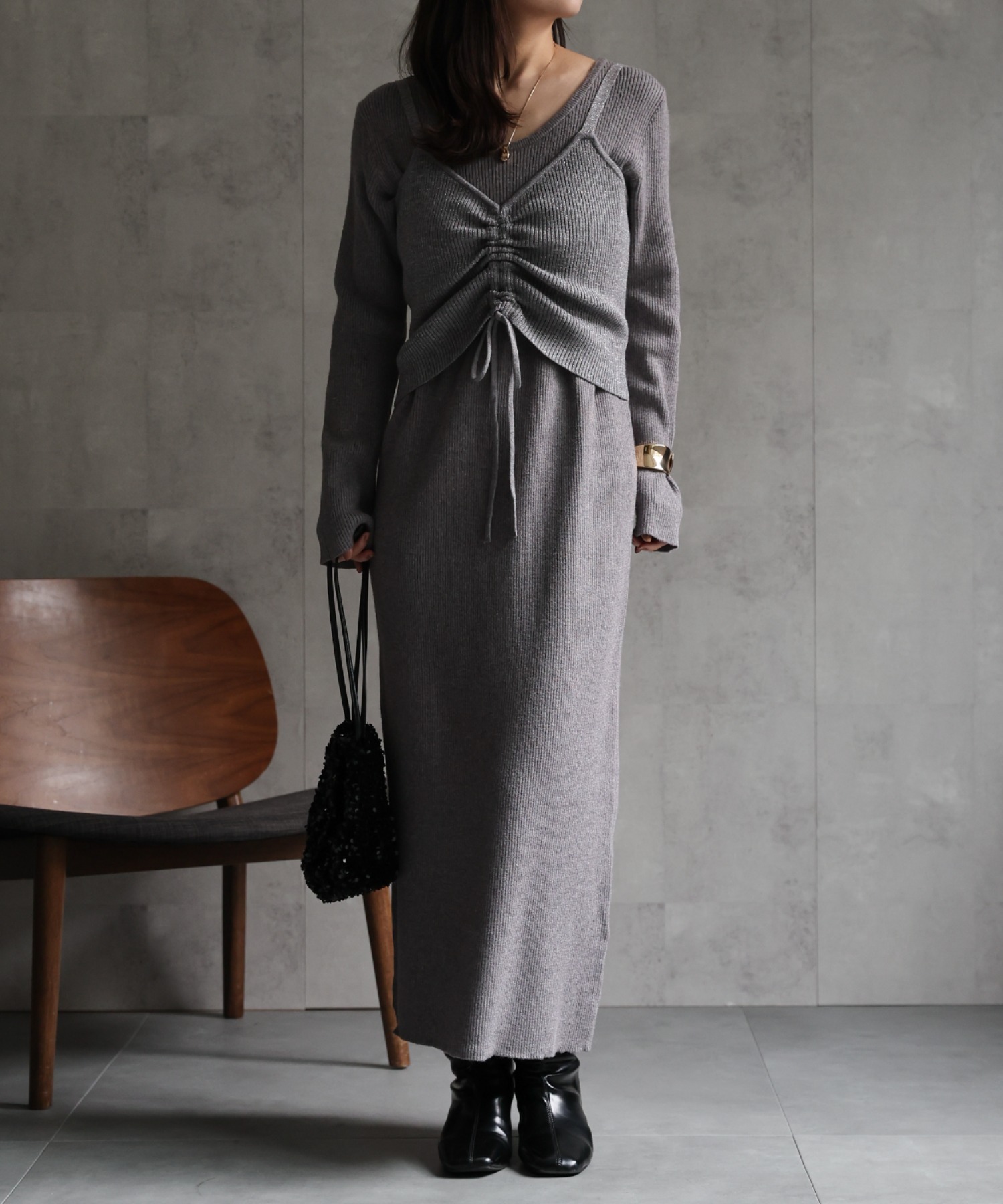 model：156cm 着用サイズ：FREE