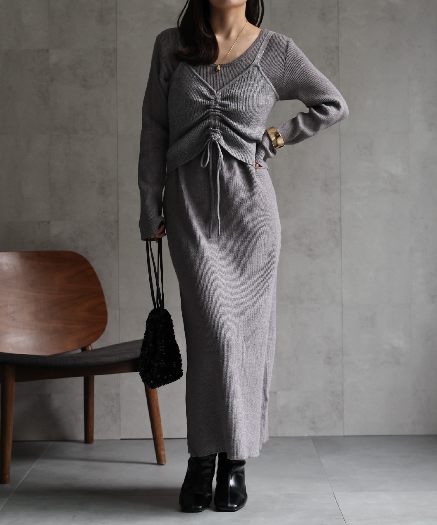model：156cm 着用サイズ：FREE
