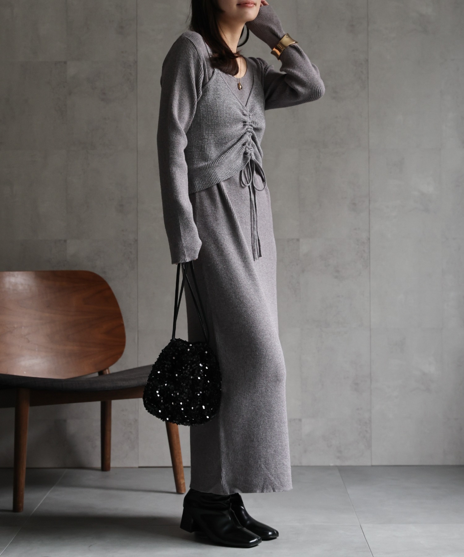 model：156cm 着用サイズ：FREE
