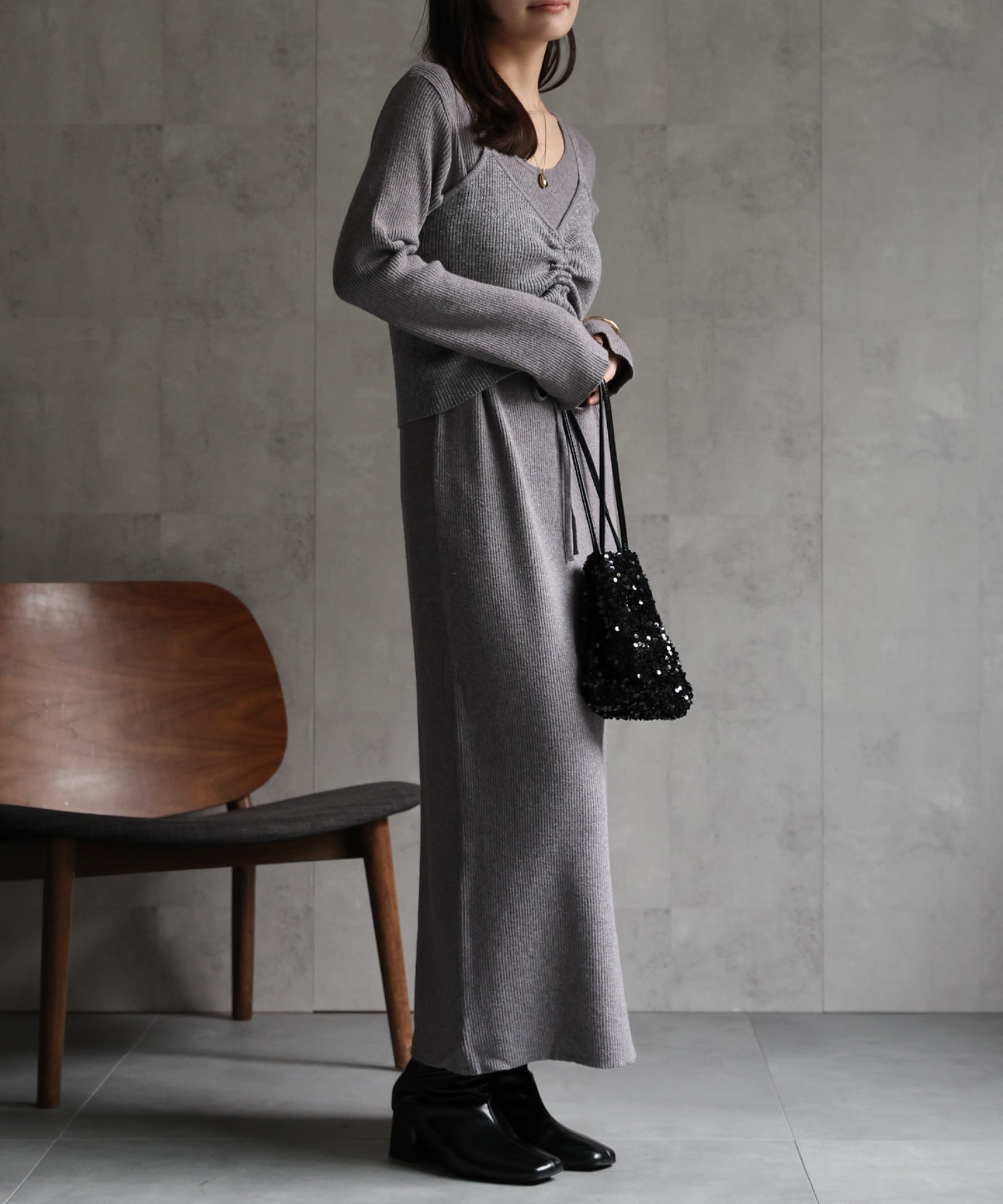 model：156cm 着用サイズ：FREE