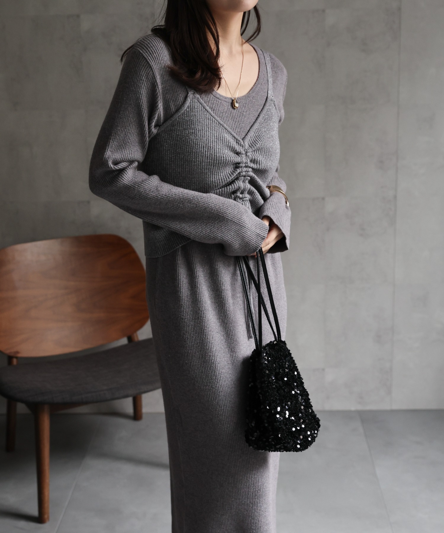 model：156cm 着用サイズ：FREE