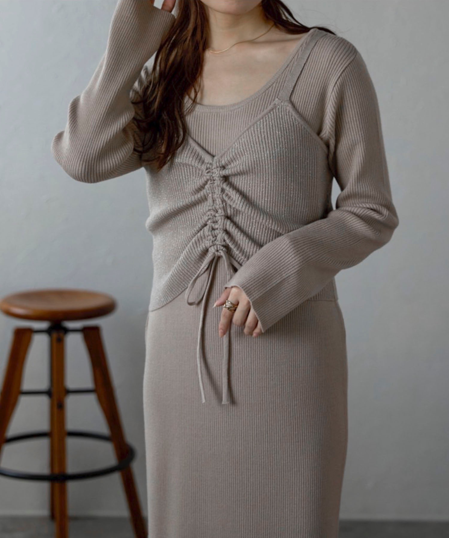 model：158cm 着用サイズ：FREE