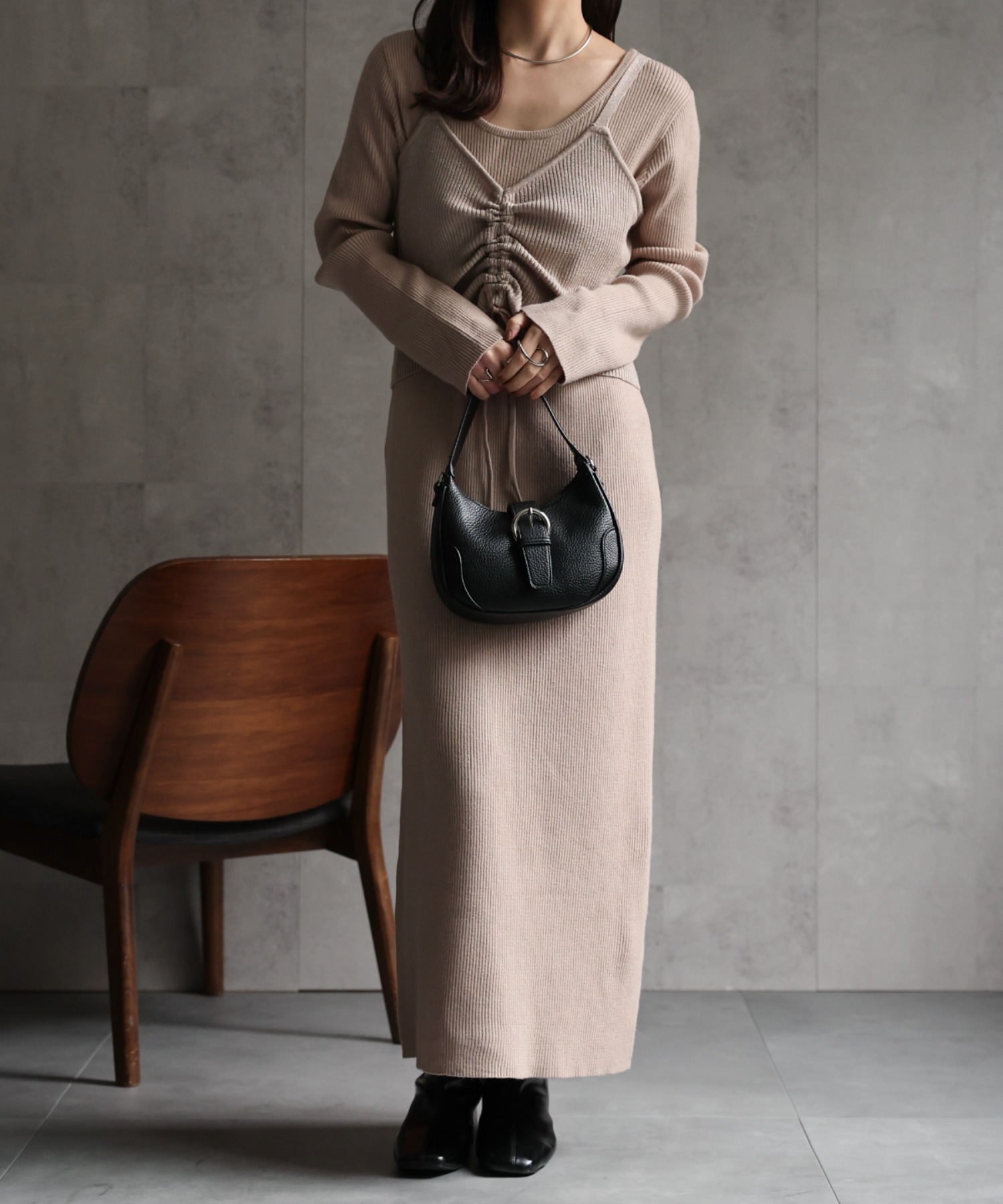 model：156cm 着用サイズ：FREE