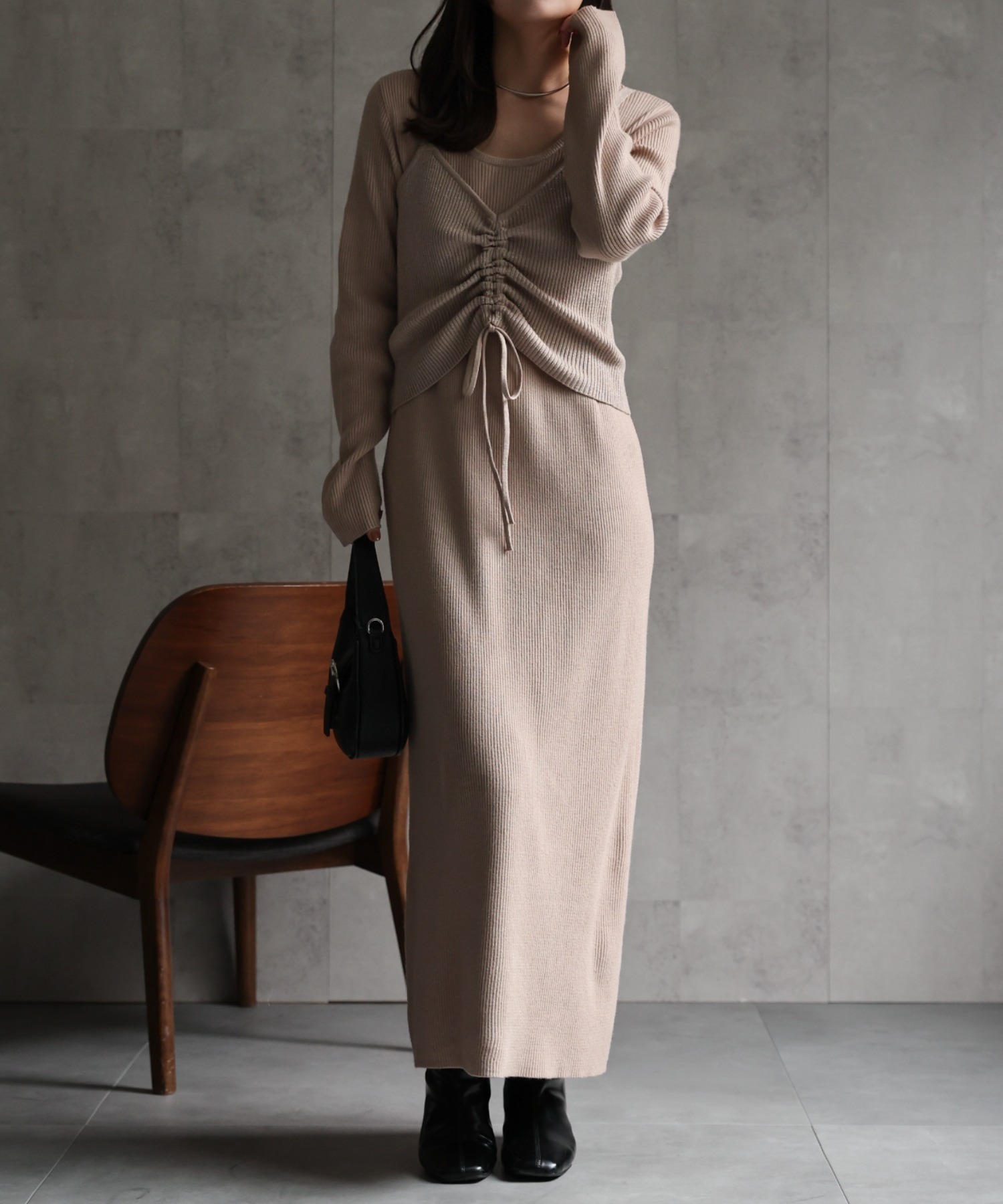 model：156cm 着用サイズ：FREE