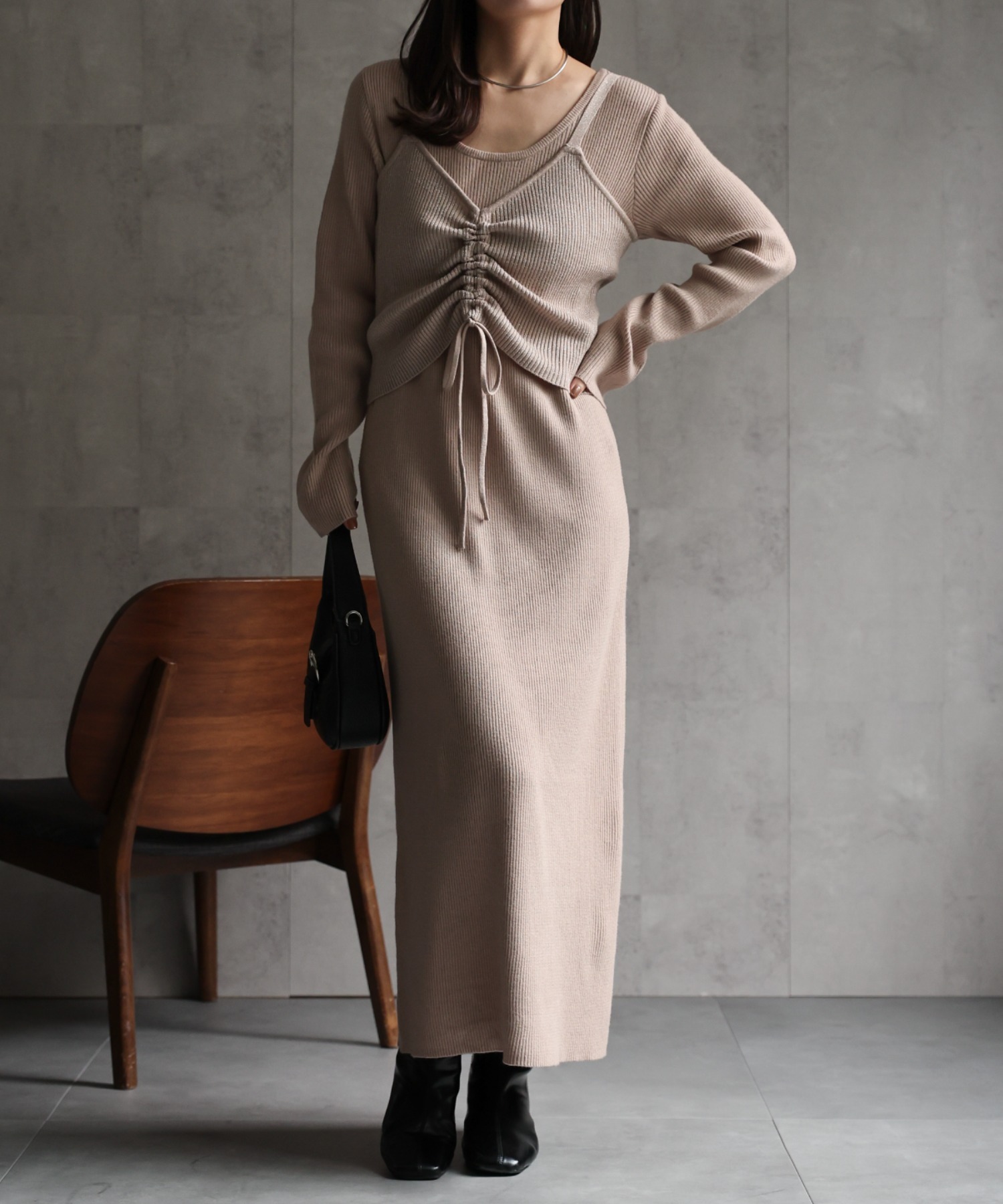 model：156cm 着用サイズ：FREE