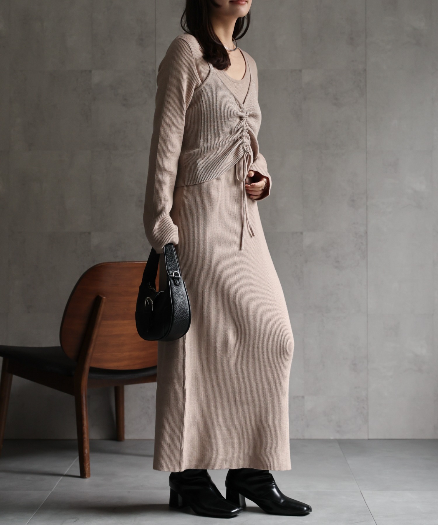 model：156cm 着用サイズ：FREE