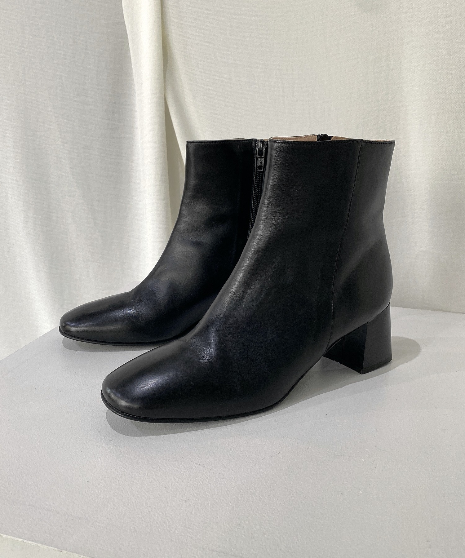 Maison Laura】Round square toe boots lau21a02-ファッション通販