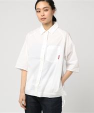 ラグランスリーブ 五分袖ルーズシャツ