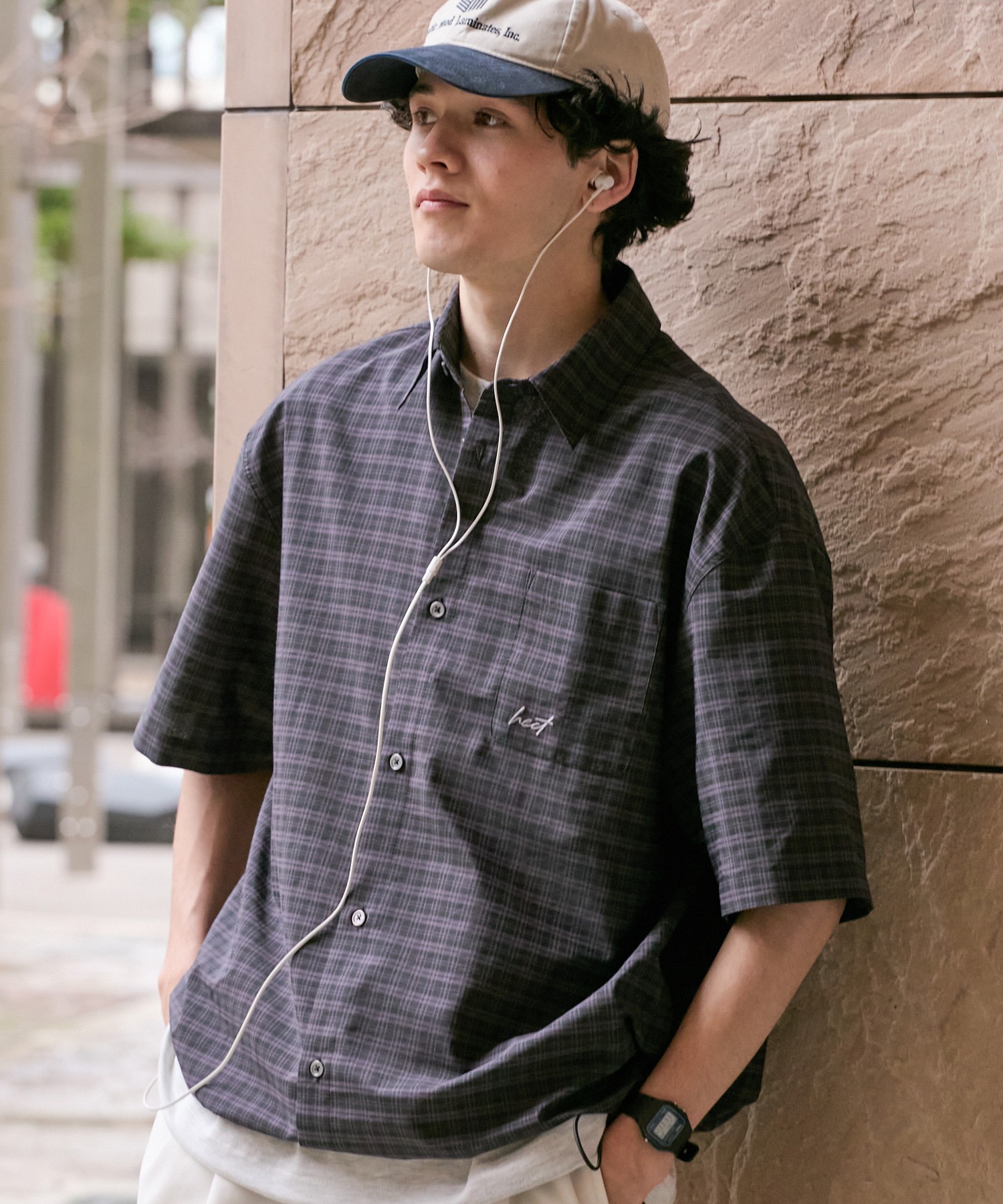 HECT】Box Silhouette Logo Drawstring S/S Shirt / ボックス