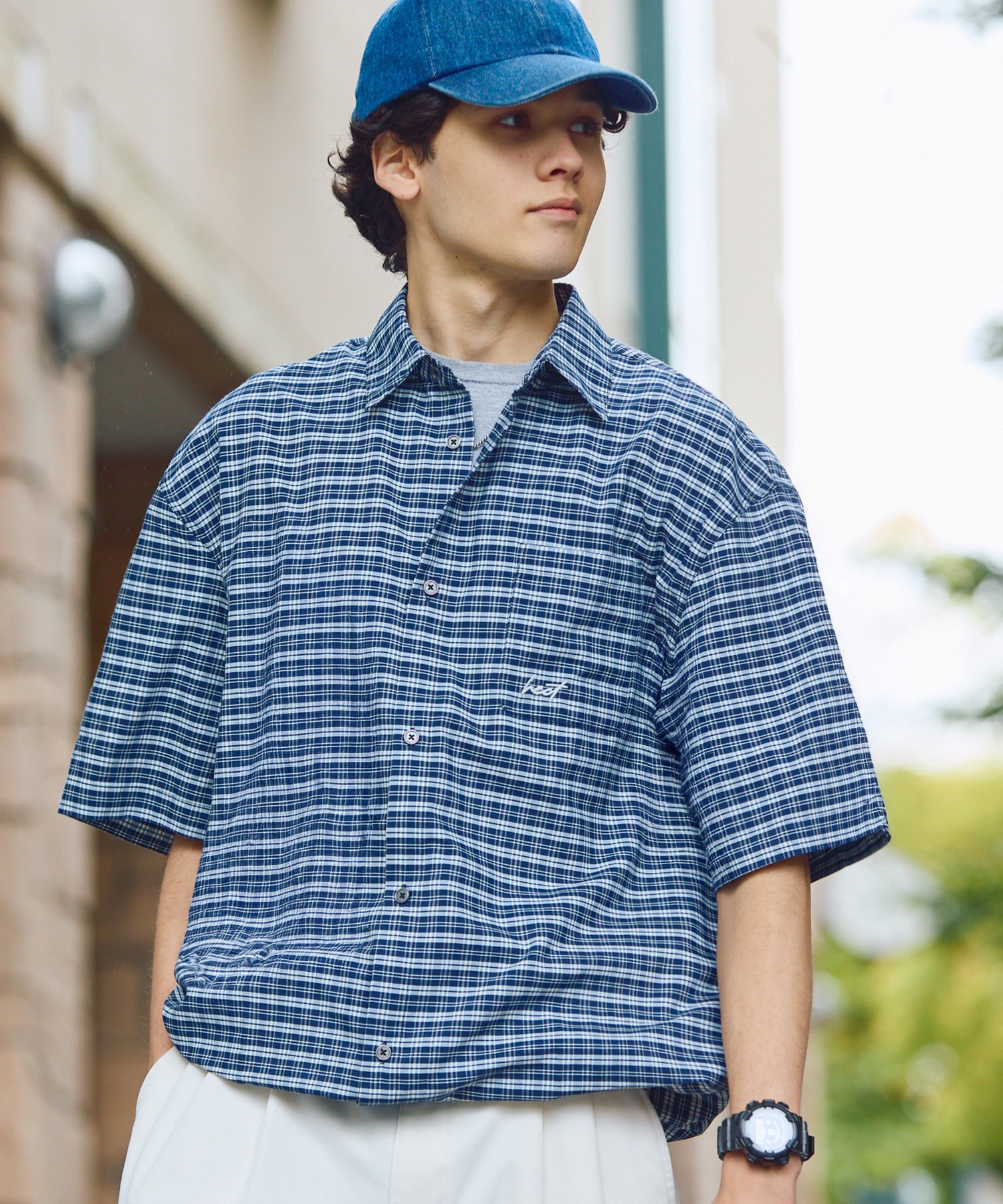 HECT】Box Silhouette Logo Drawstring S/S Shirt / ボックス