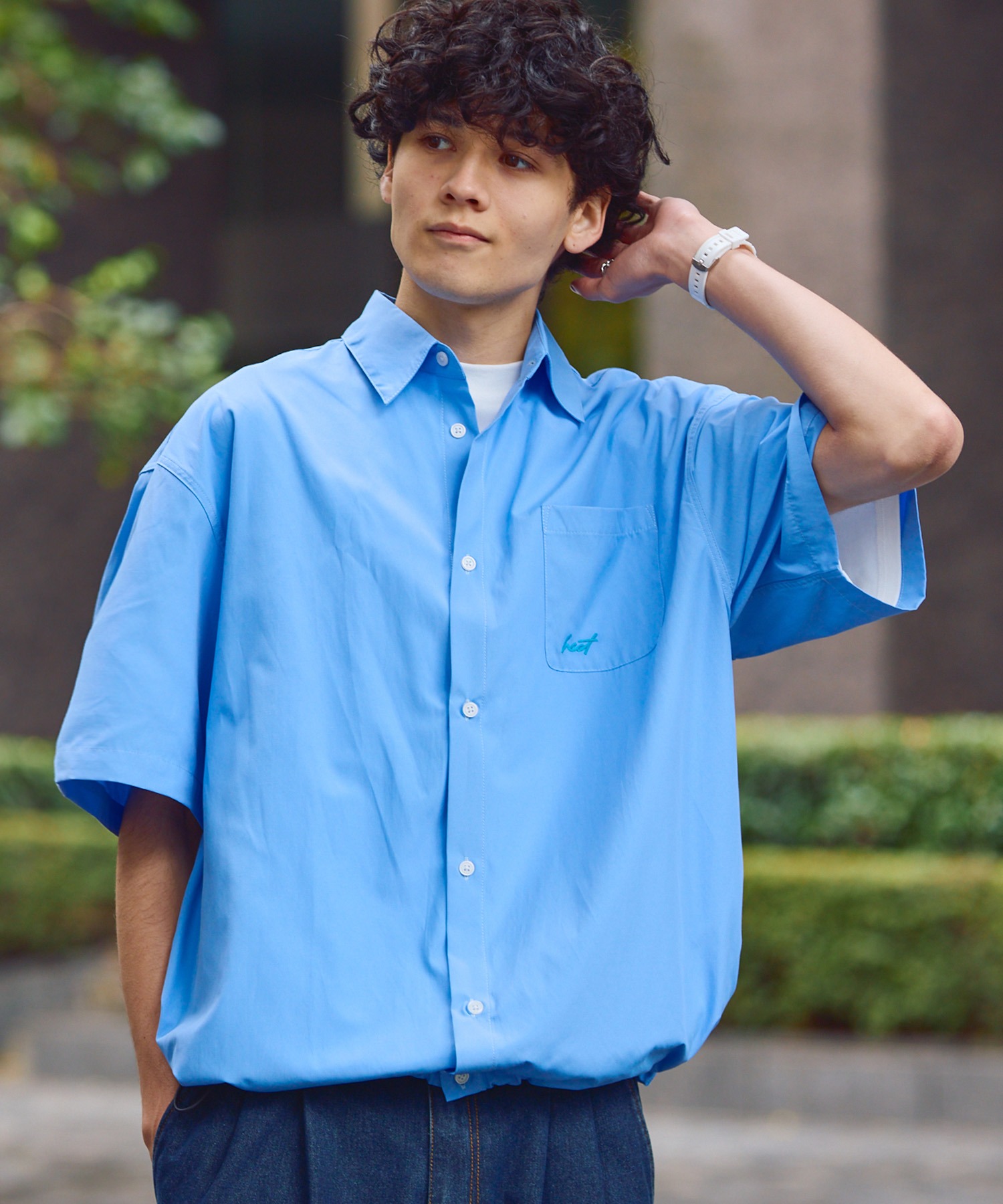 HECT】Box Silhouette Logo Drawstring S/S Shirt / ボックス
