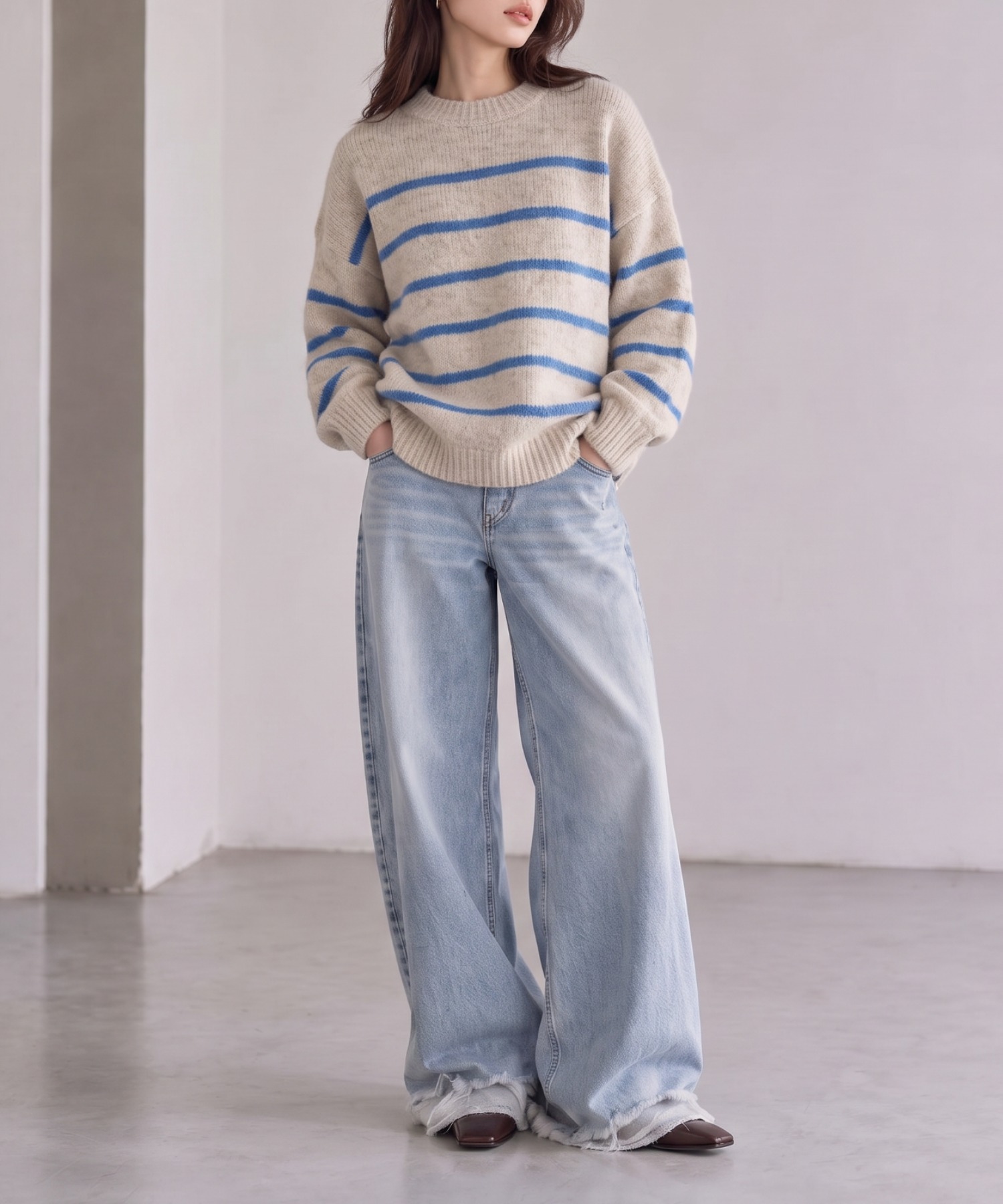 モデル身長：158cm
着用サイズ：FREE
