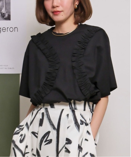 tシャツ スネークフリル半袖Tシャツ レディース スネークフリル半袖Tシャツ Palm Riche│Eimee Law & LHELBIE