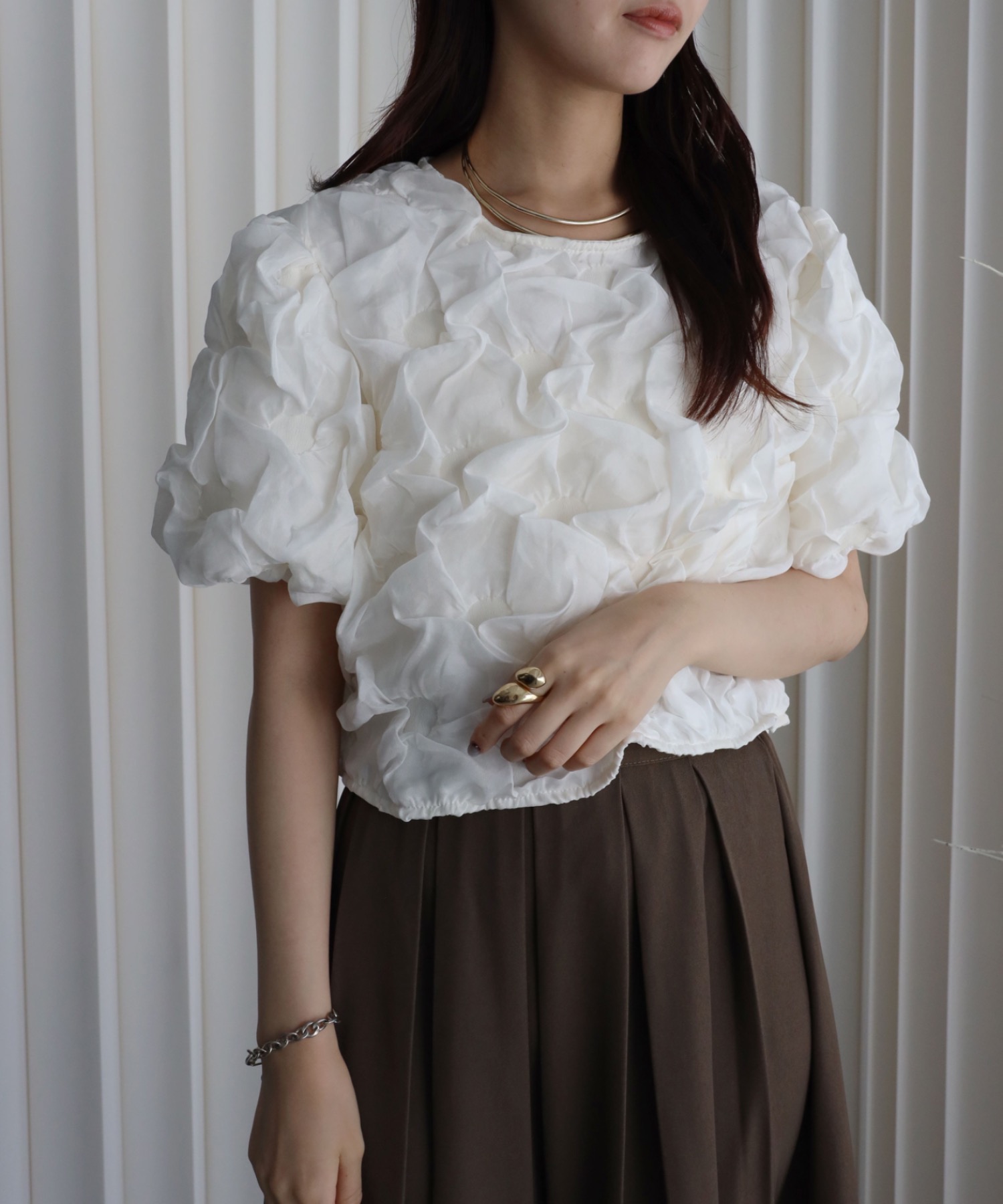 model：164cm. 着用サイズ；FREE