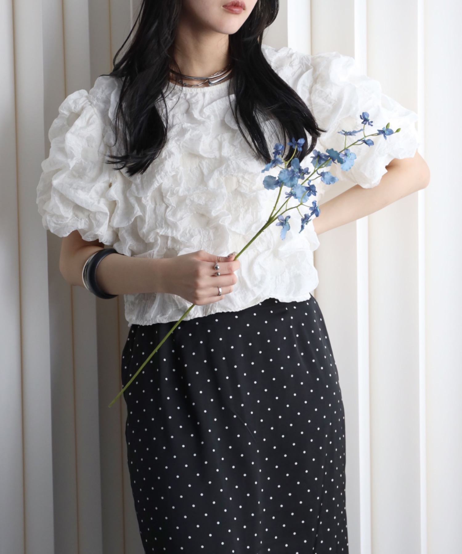 model：164cm. 着用サイズ；FREE
