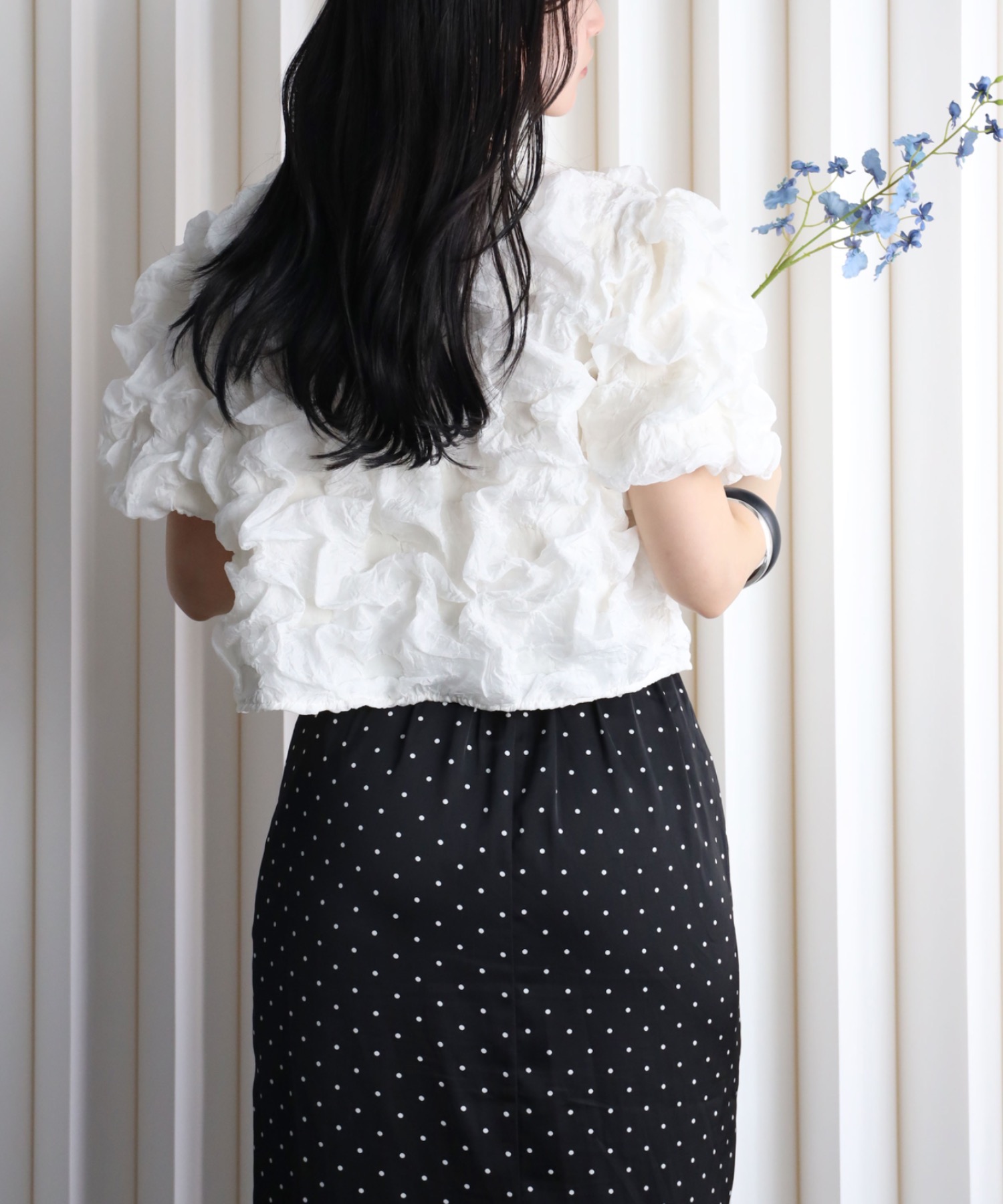 model：164cm. 着用サイズ；FREE