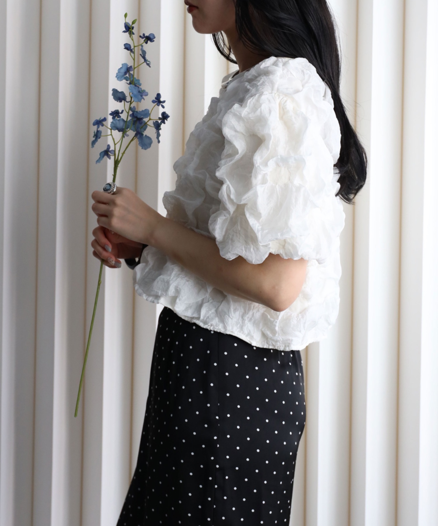 model：164cm. 着用サイズ；FREE