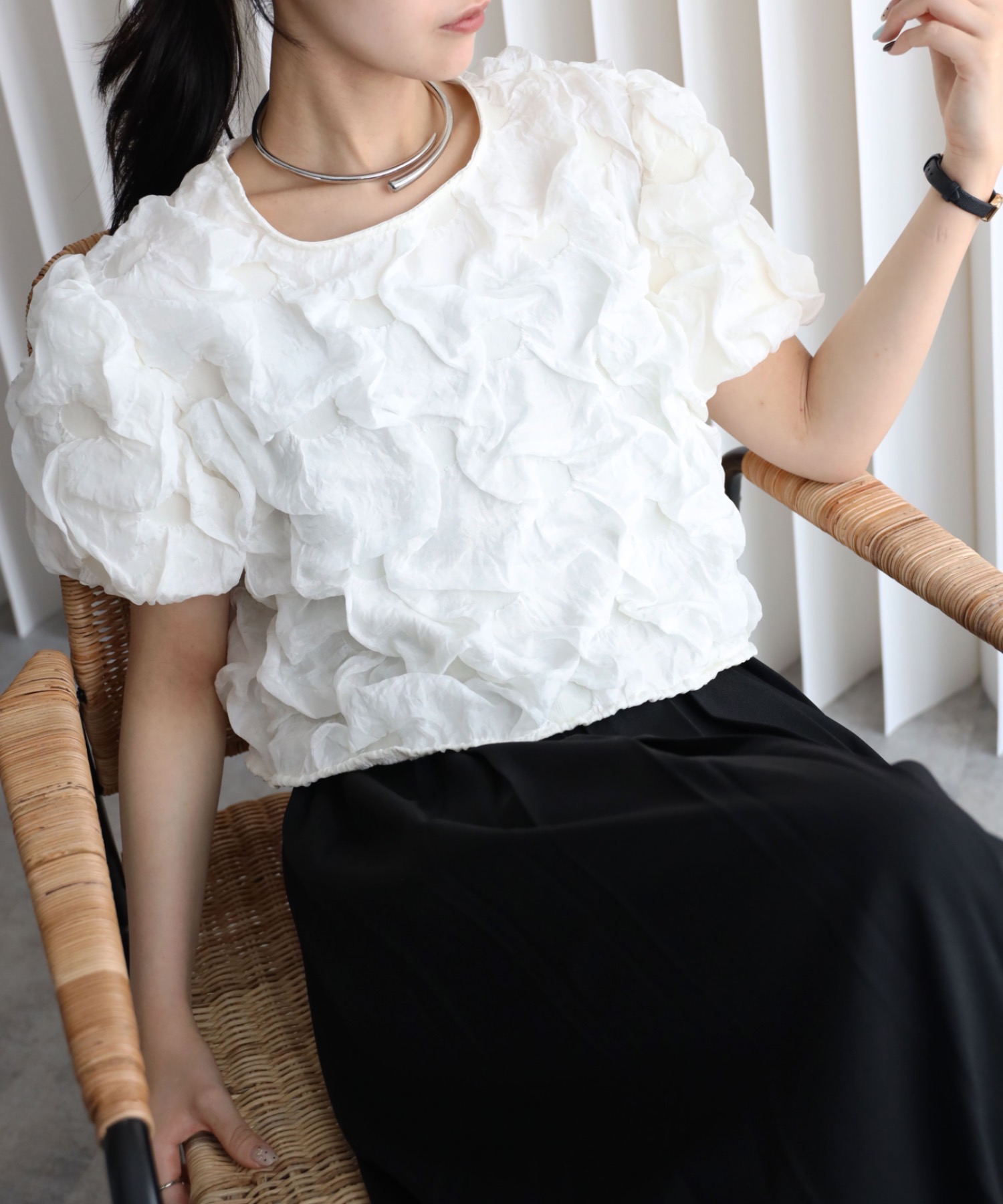 model：164cm. 着用サイズ；FREE
