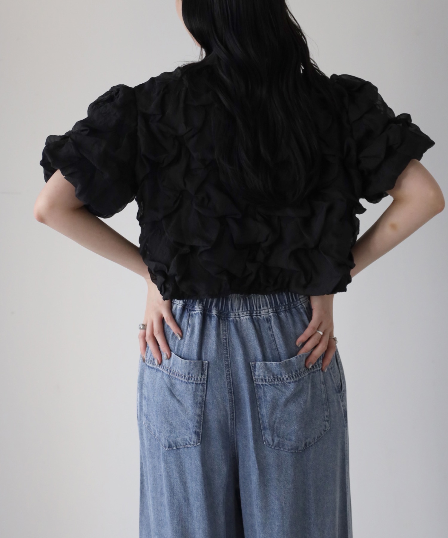 model：164cm. 着用サイズ；FREE