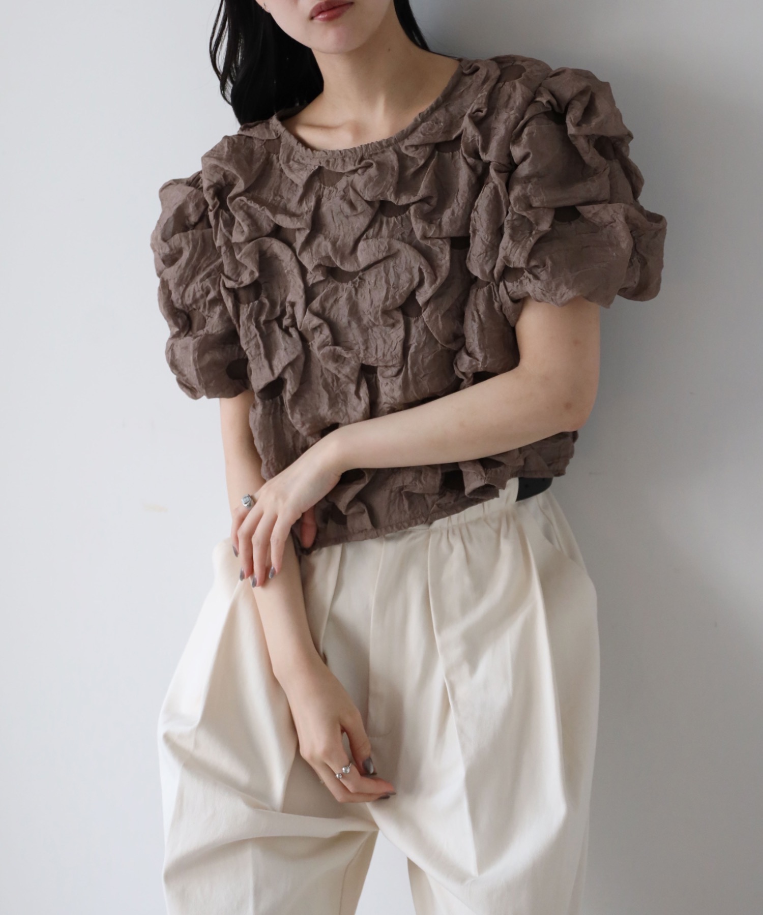 model：164cm. 着用サイズ；FREE