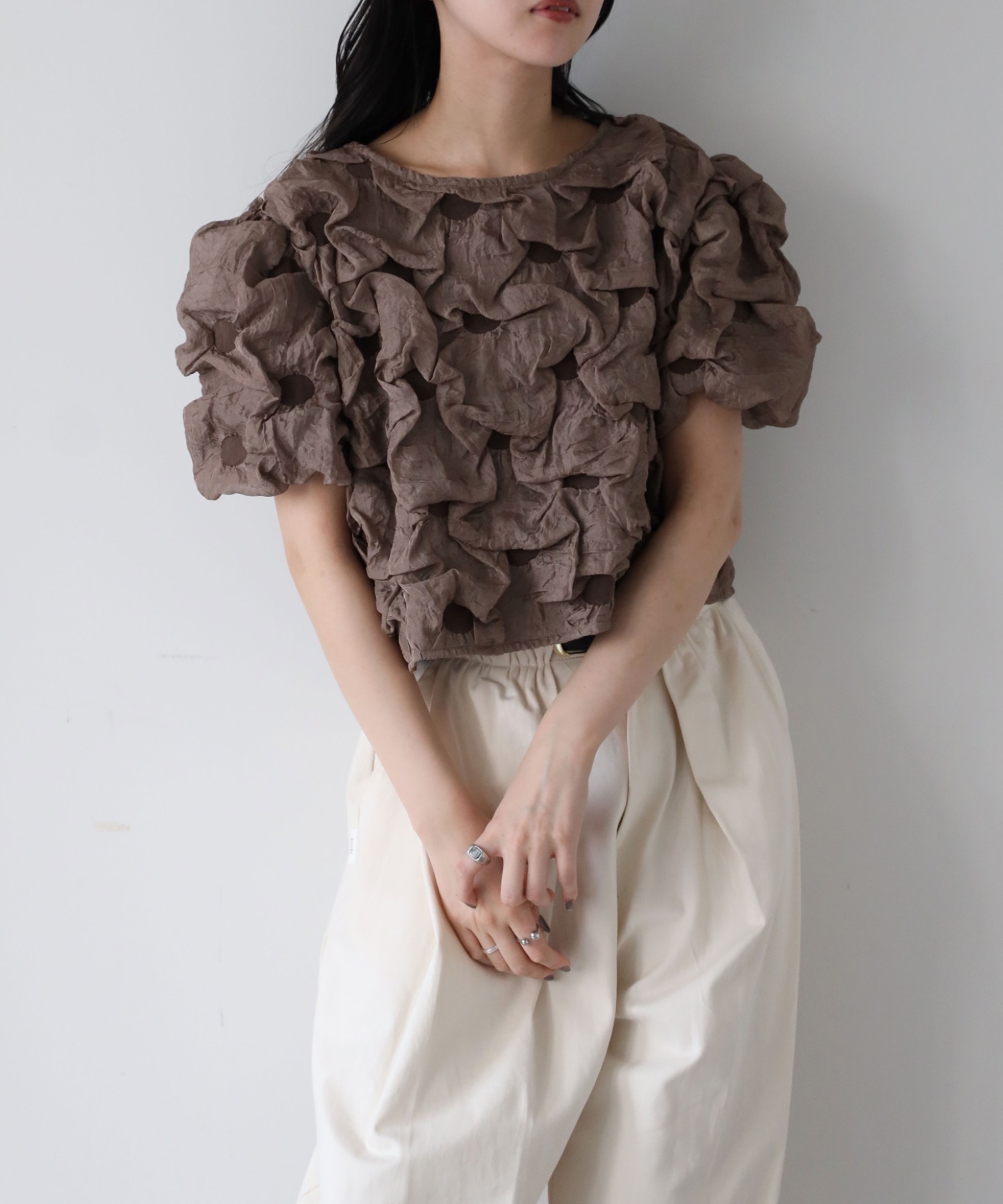 model：164cm. 着用サイズ；FREE