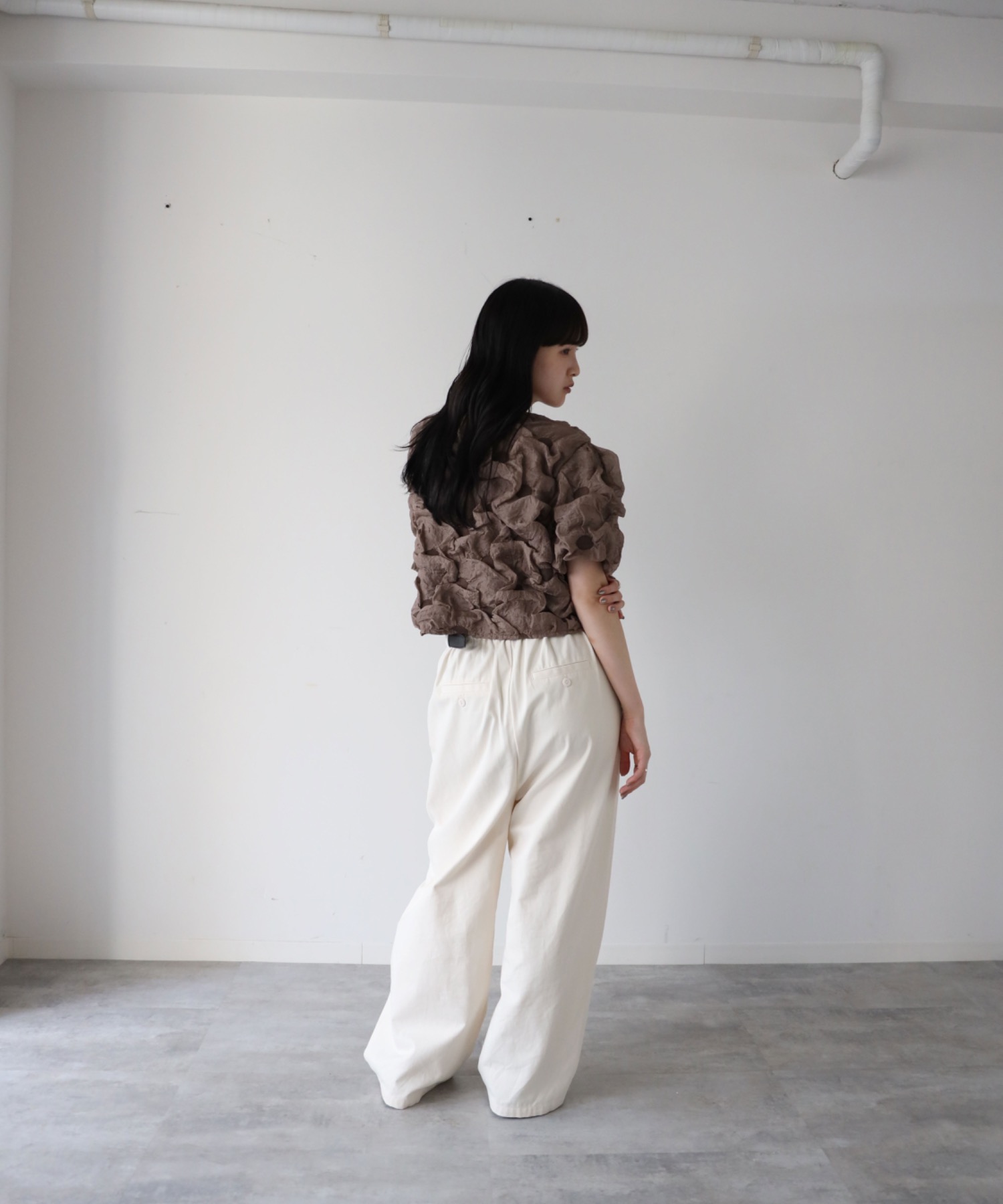 model：164cm. 着用サイズ；FREE