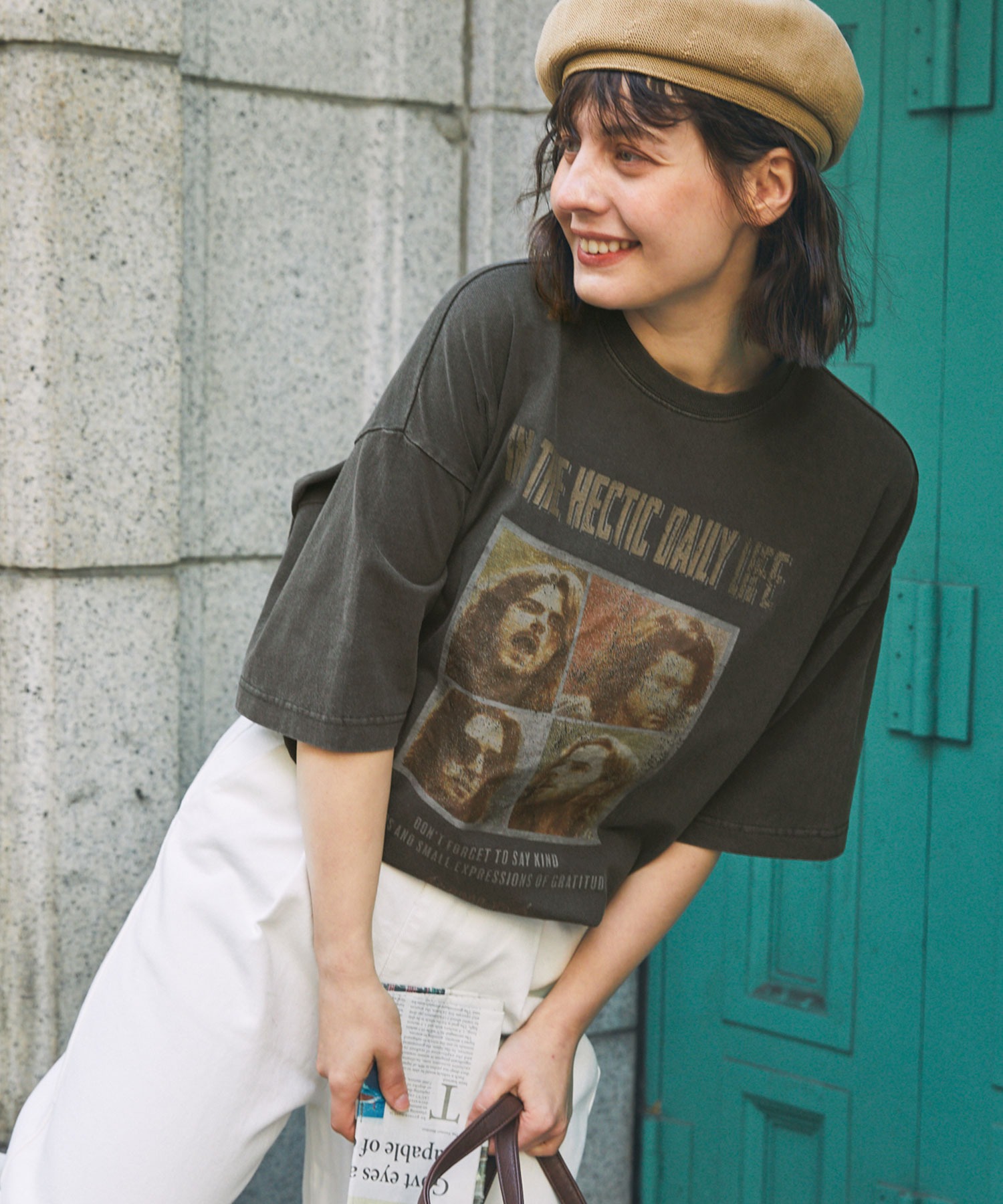 ヴィンテージライクピグメントビック半袖Tシャツ MONO-MART