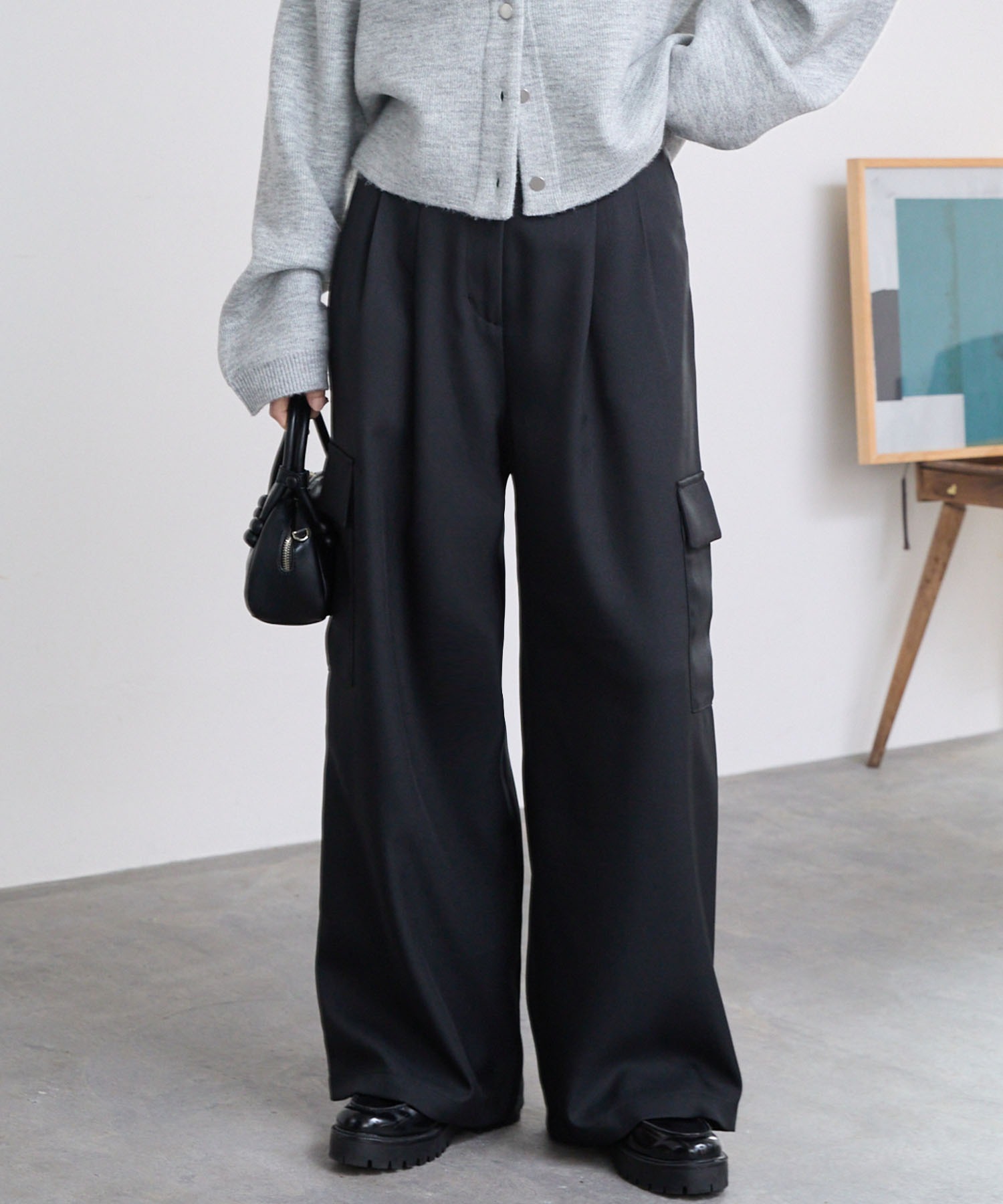 2タック ワイドカーゴ スラックスパンツ MONO-MART│MONO-MART