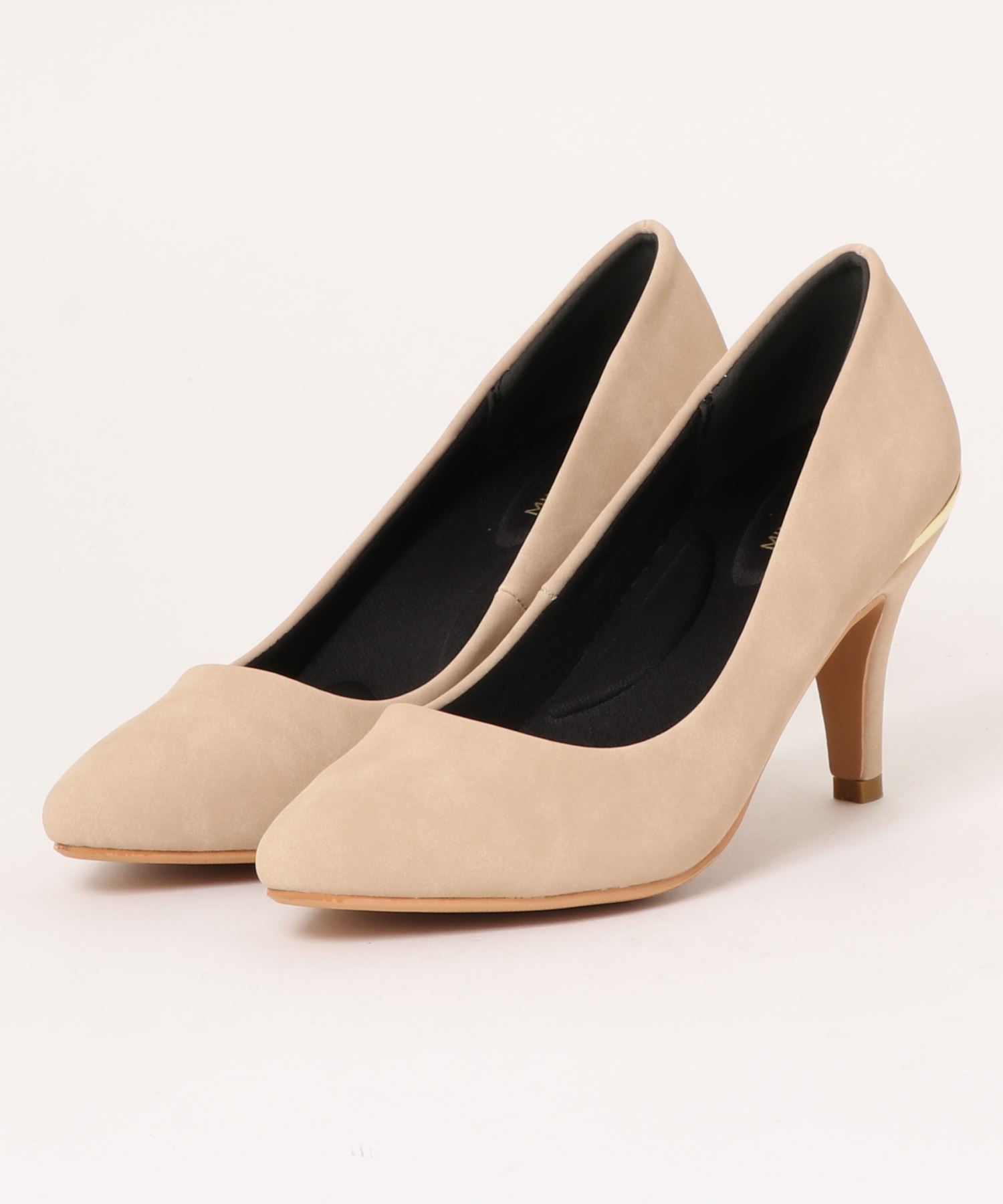 ゴールドプレートプレーンパンプス 7530