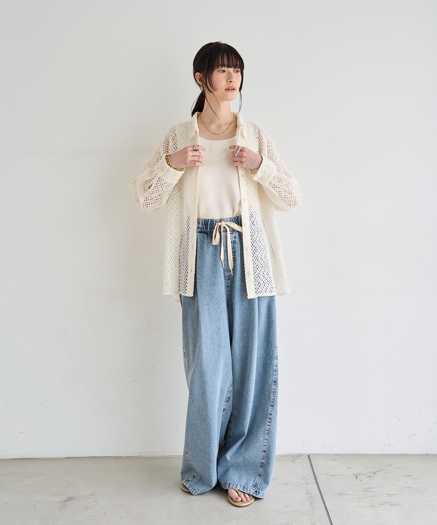 model：H166　着用サイズ：M