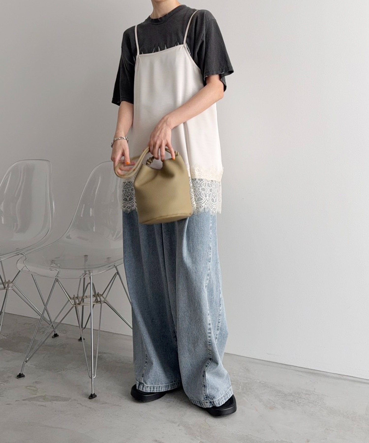 model：H166　着用サイズ：M