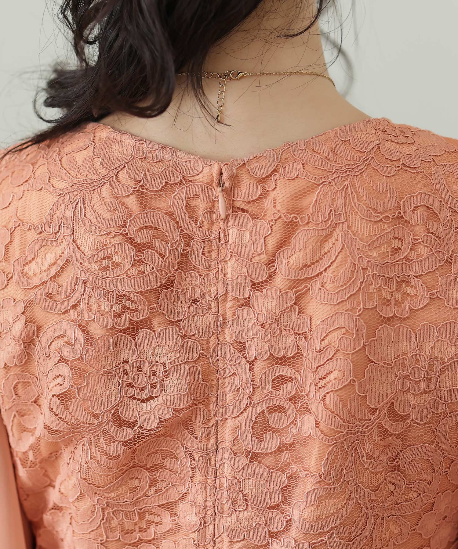 スリーブレースワンピースドレス大きいサイズミニ丈&七分袖結婚式フォーマルオケージョンドレスお呼ばれ 二次会 成人式