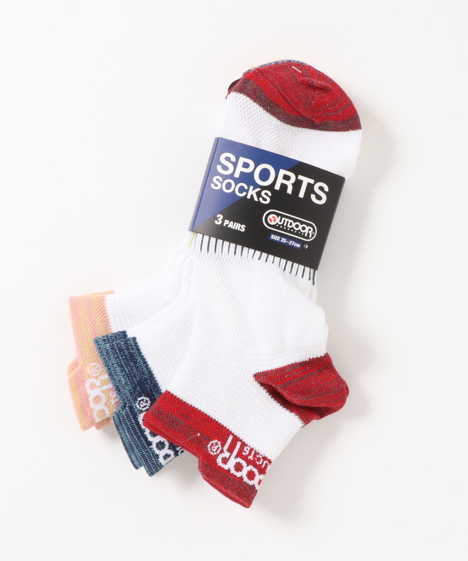 スポーツ靴下（ソックス）　3足組　ブランドロゴ