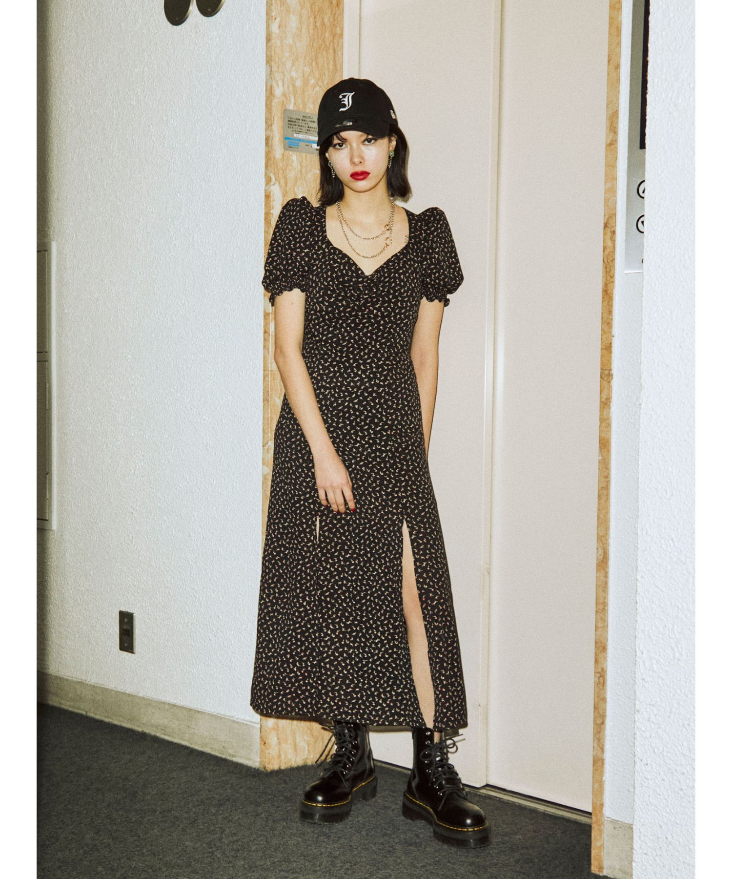 スリットロングワンピース ファッション通販