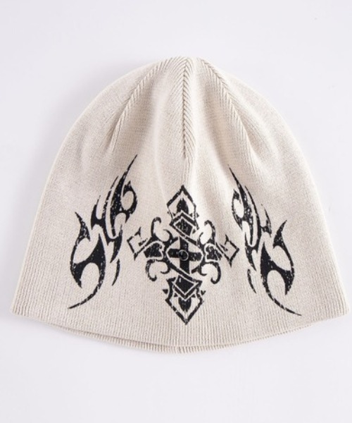 A'GEM/9 × .kom『SUPPLIER/サプライヤー』TRIBAL CROSS BEANIE