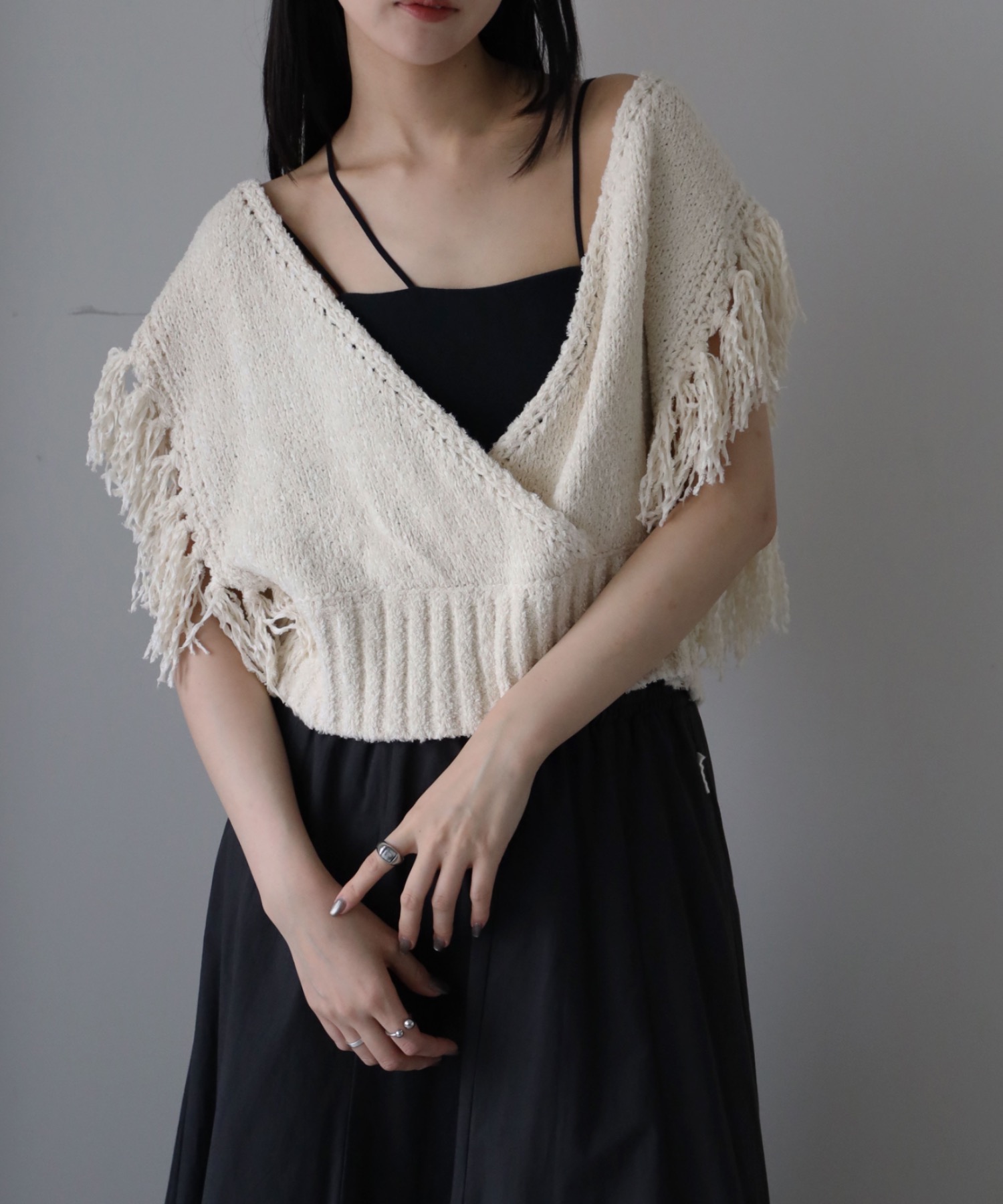model：164cm. 着用サイズ：FREE