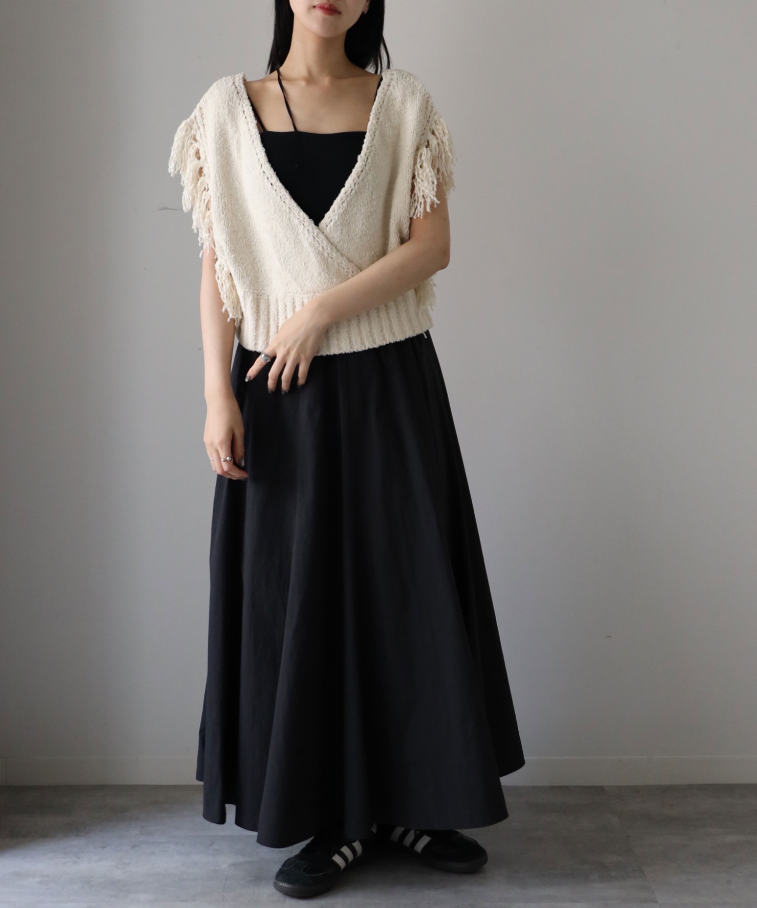 model：164cm. 着用サイズ：FREE