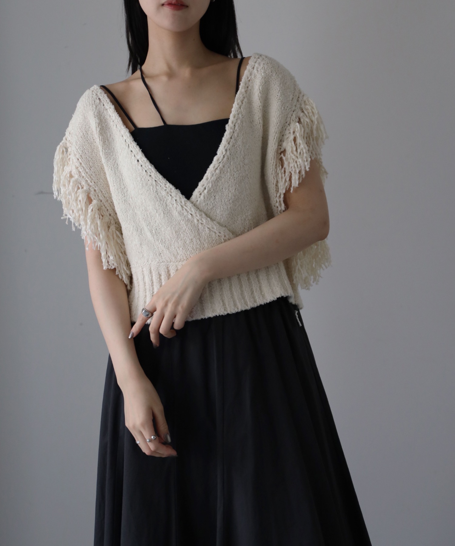 model：164cm. 着用サイズ：FREE