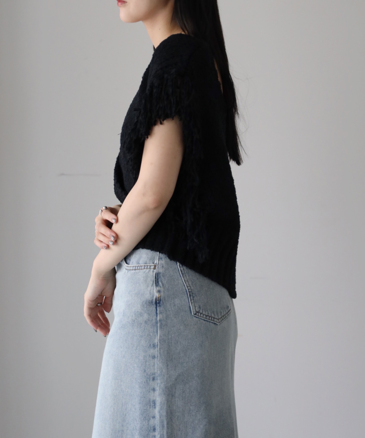 model：164cm. 着用サイズ：FREE