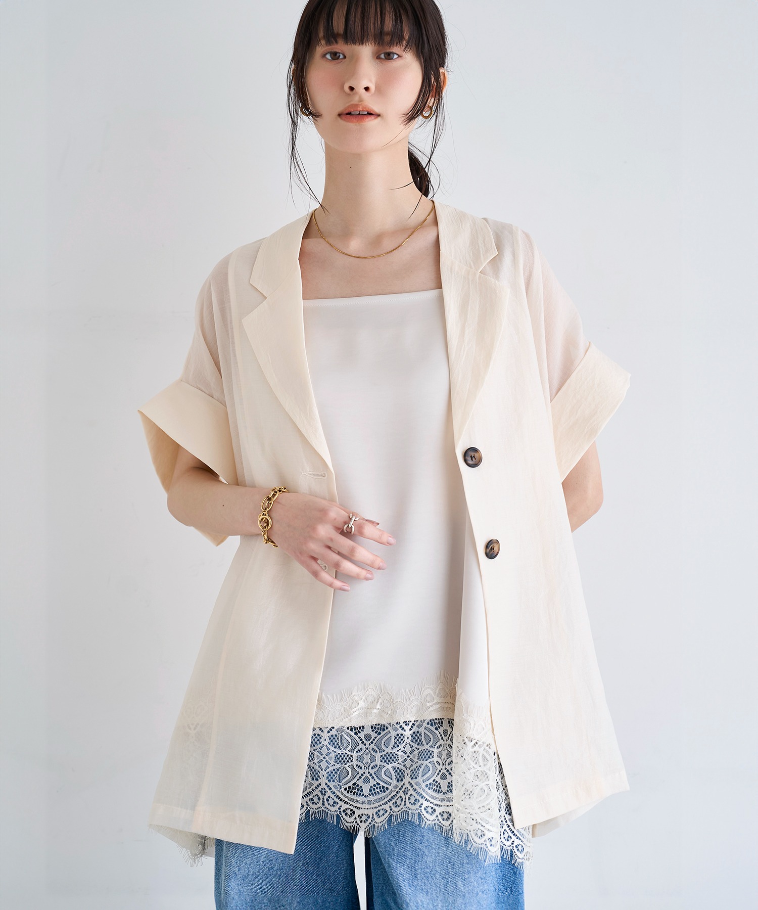 model：H166　着用サイズ：F