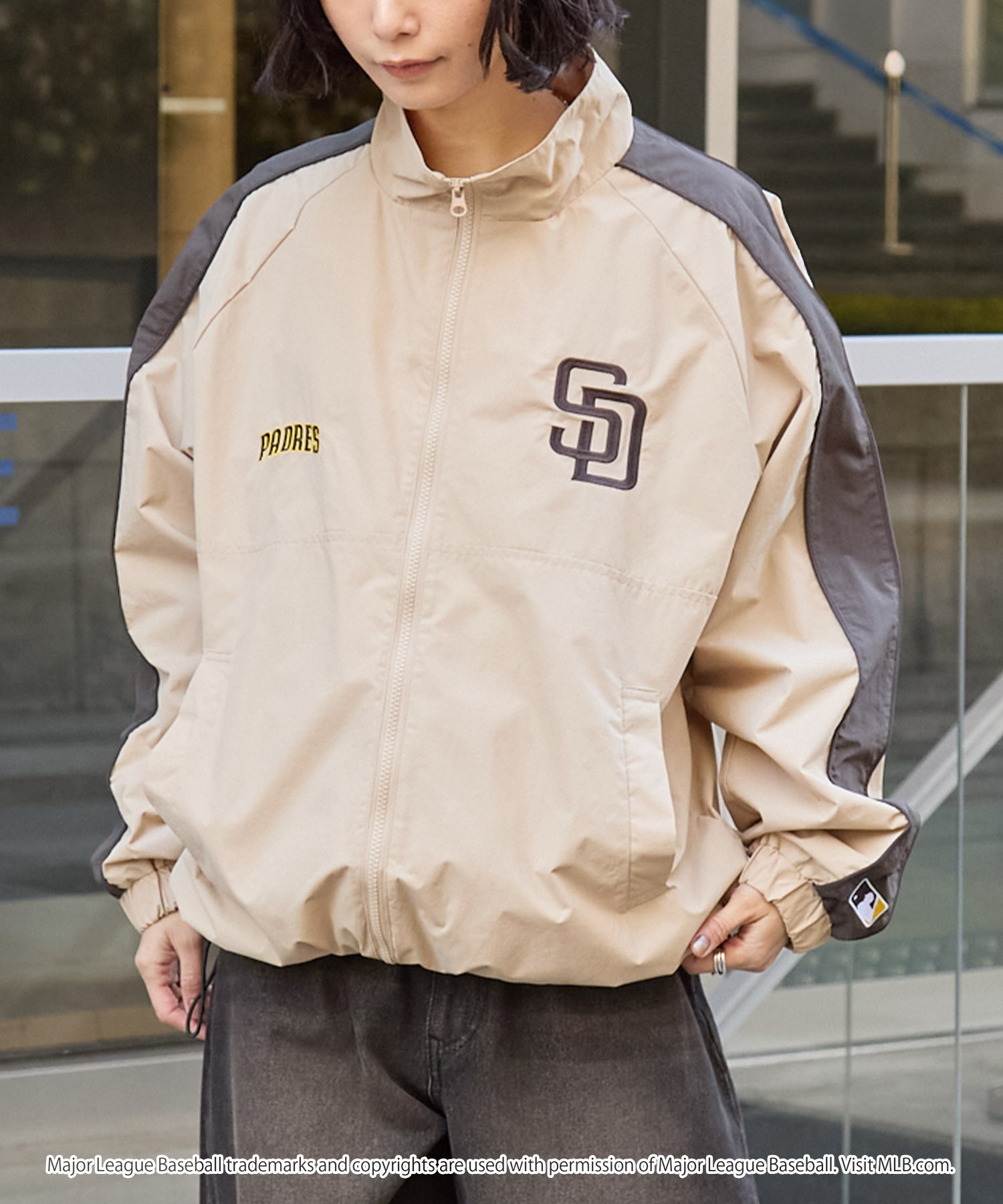 MLB/メジャーリーグベースボール 別注 ワッペン刺繍 オーバーサイズ