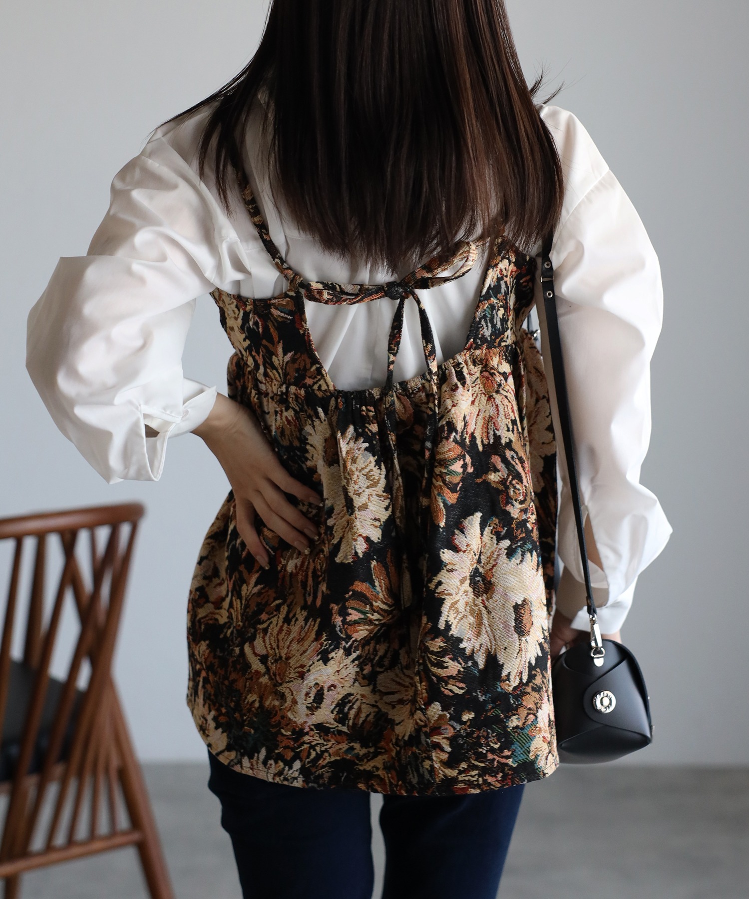 model：162cm 着用サイズ：F
